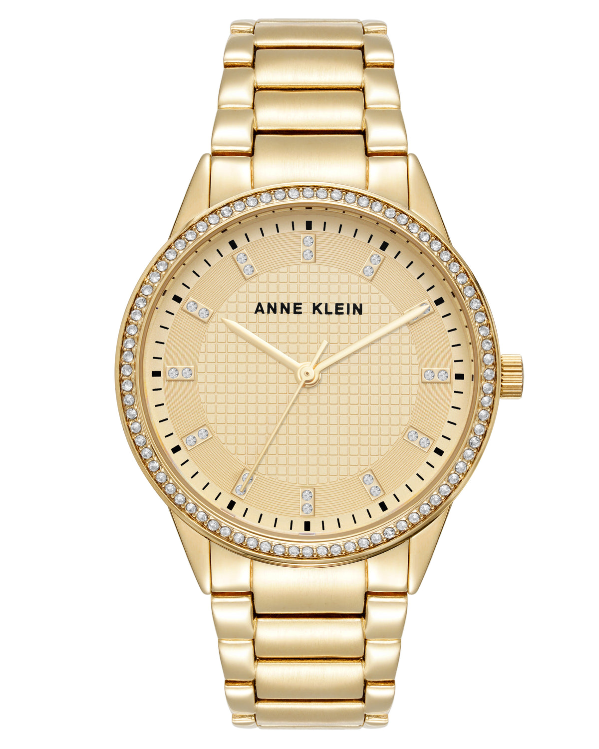 Crystal Accented Round Bracelet Watch