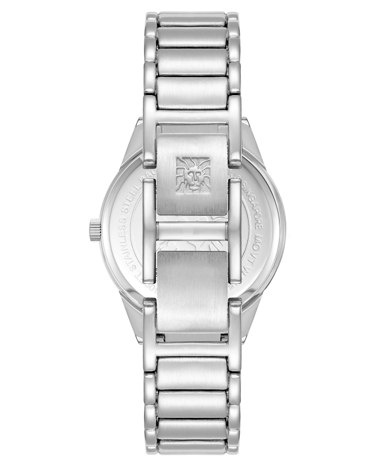 Crystal Accented Round Face Bracelet Watch
