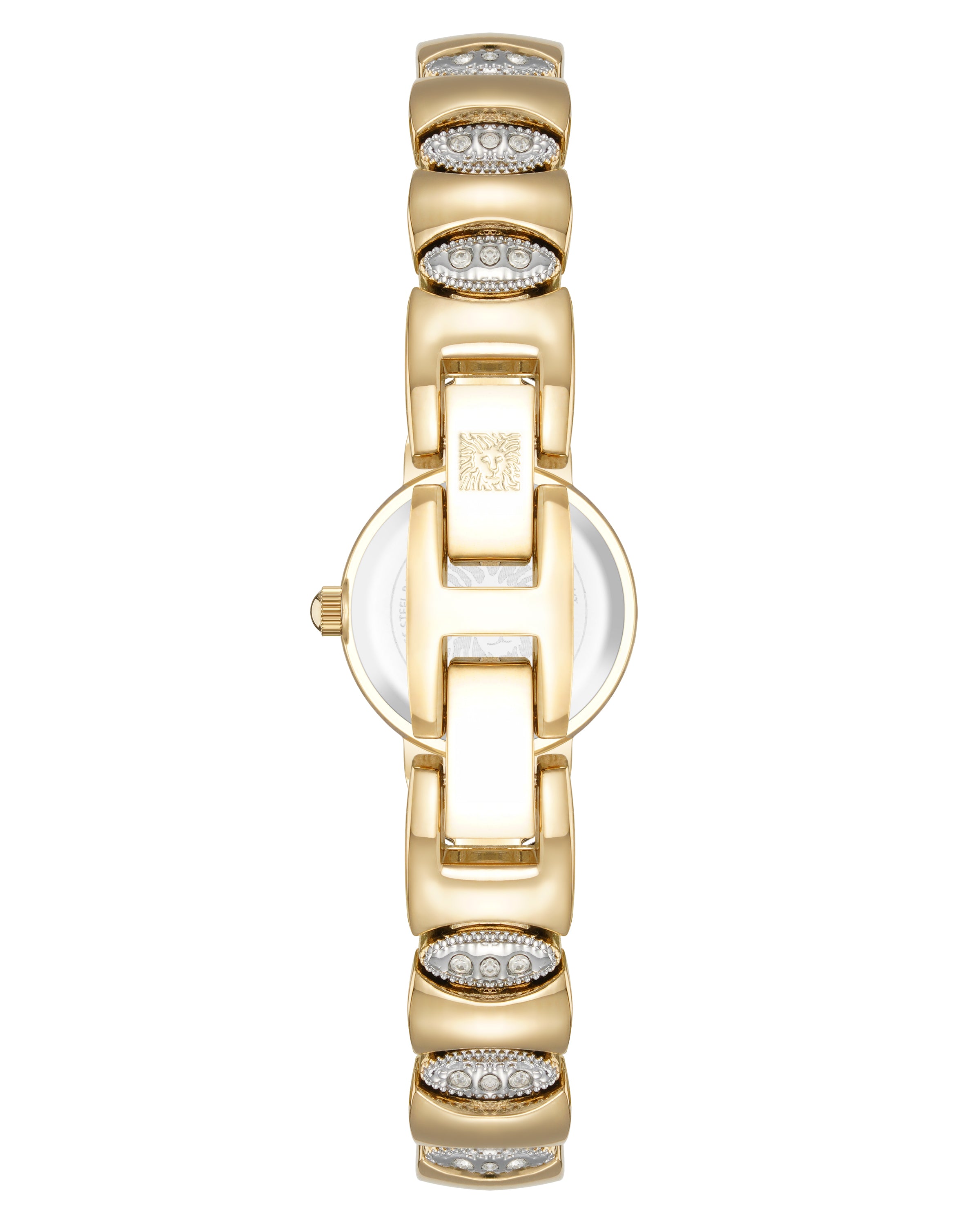 Crystal Accented Bracelet Watch in Gold-Tone / Mother of Pearl