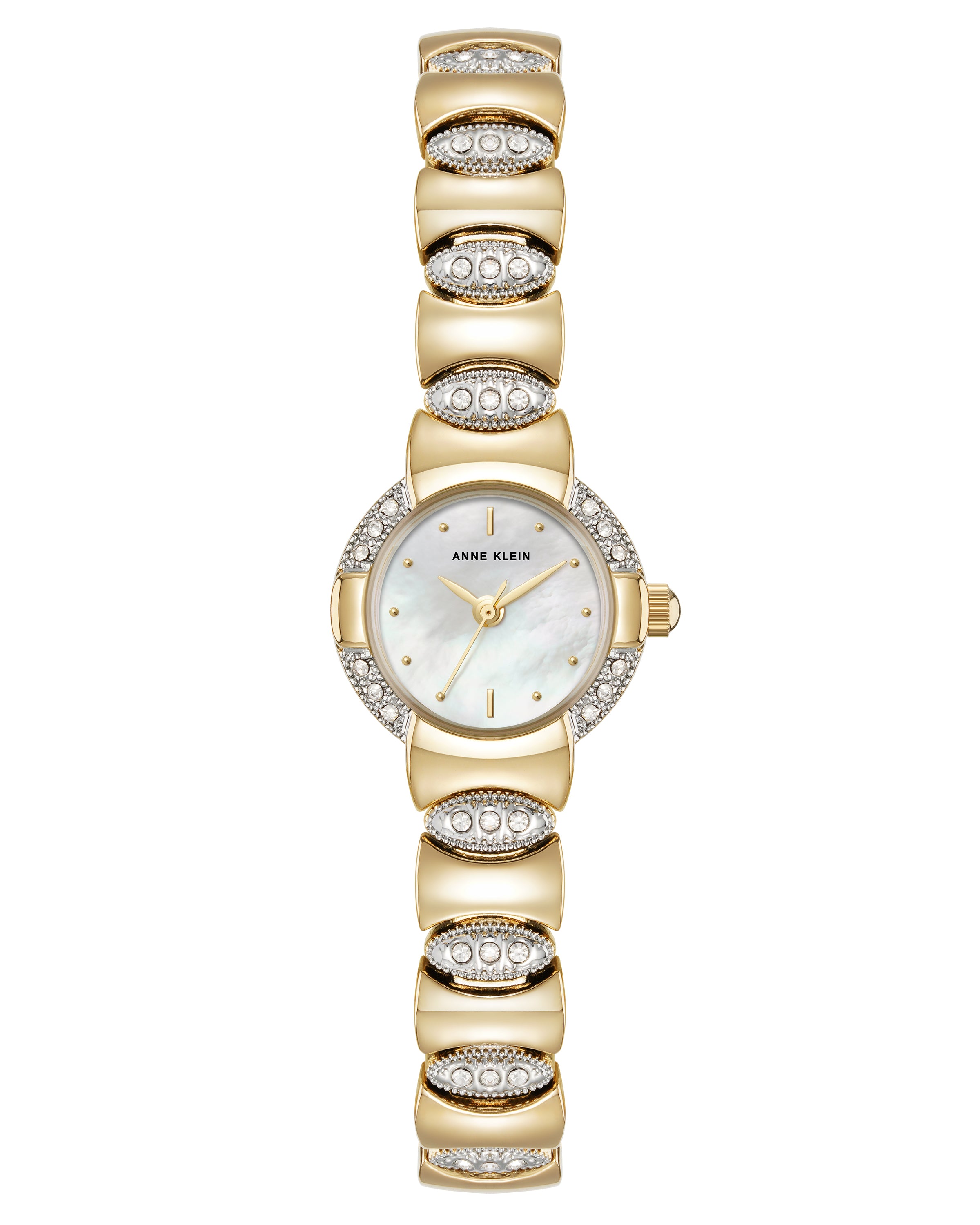 アクセサリー anne Crystal Accented Bracelet Watch in Two-Tone / Mother of Pearl