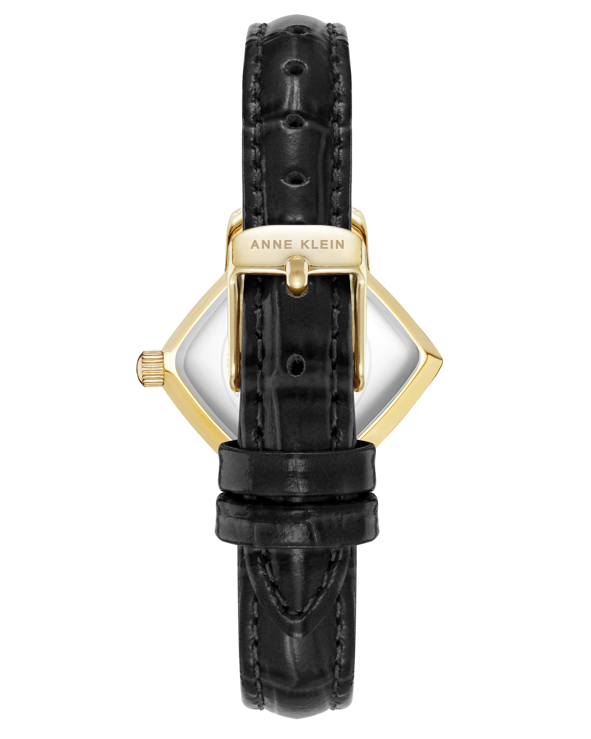 Diamond Shape Leather Strap Watch