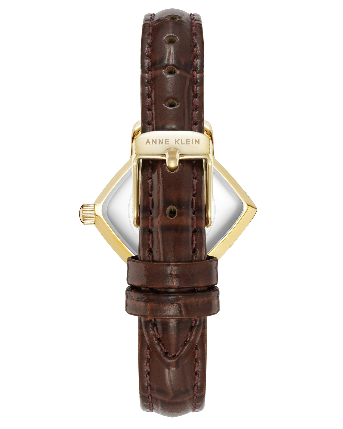 Diamond Shape Leather Strap Watch