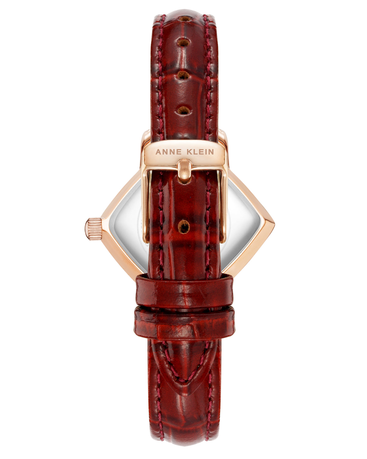 Diamond Shape Leather Strap Watch
