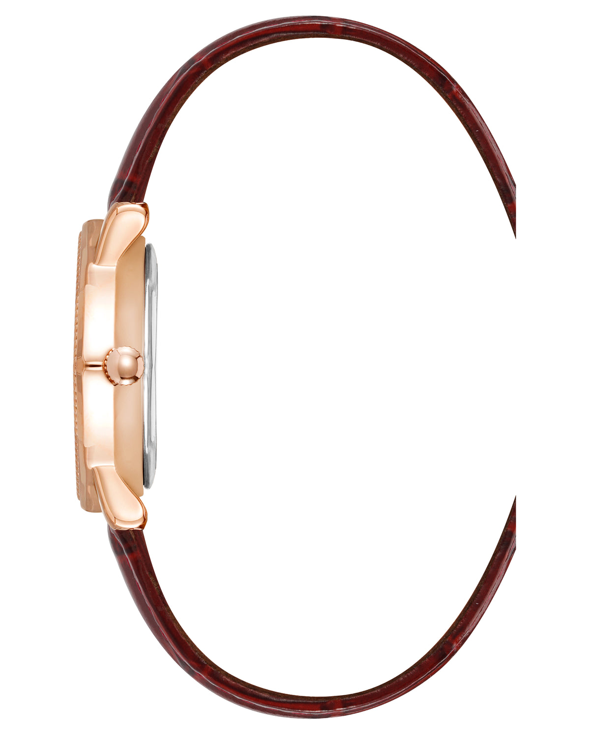 Diamond Shape Leather Strap Watch