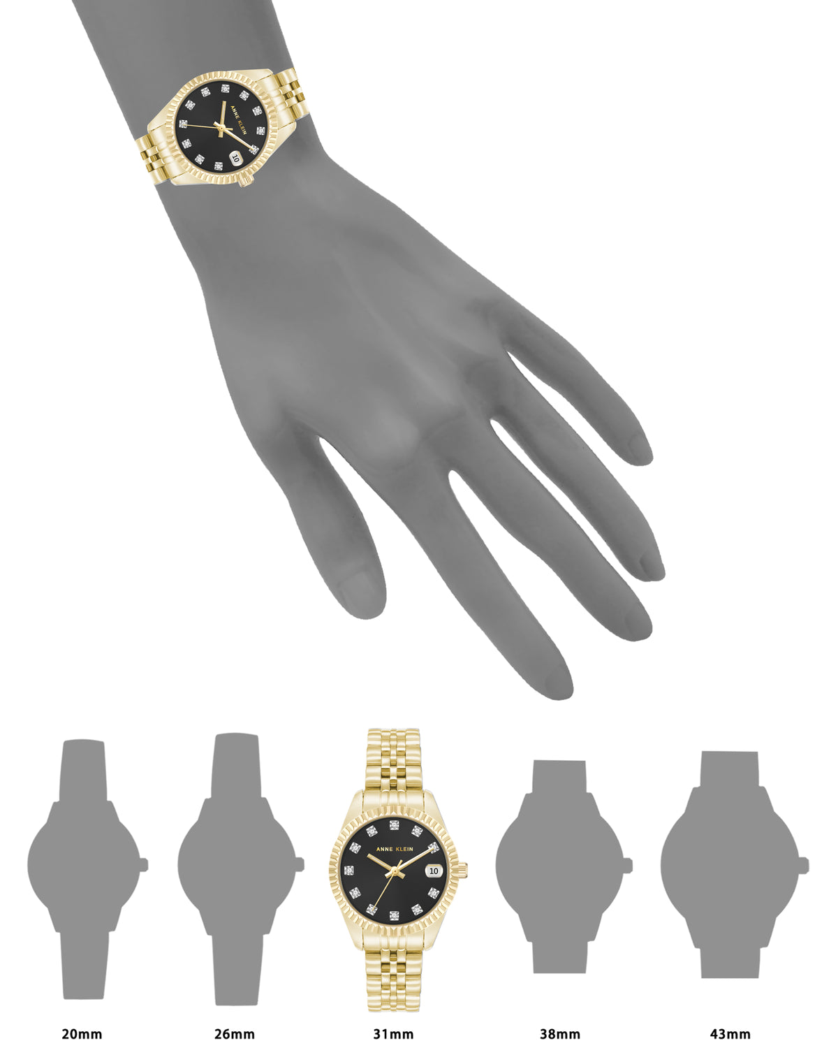 Crystal Accented Bracelet Watch