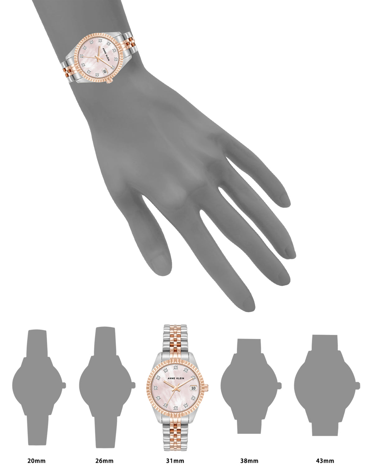 Crystal Accented Bracelet Watch