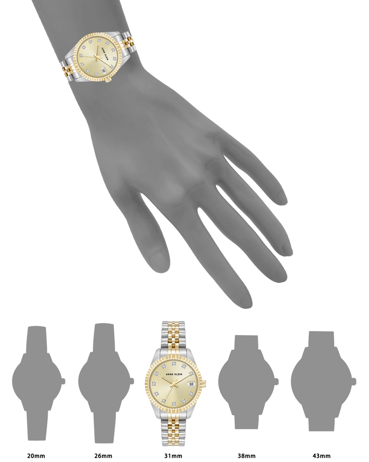 Crystal Accented Bracelet Watch