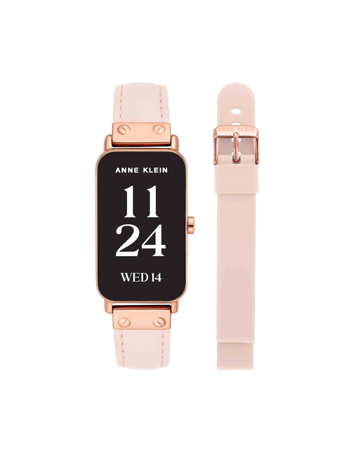Anne Klein Rose-Tone/Pink Connect It Illume Smartwatch Set