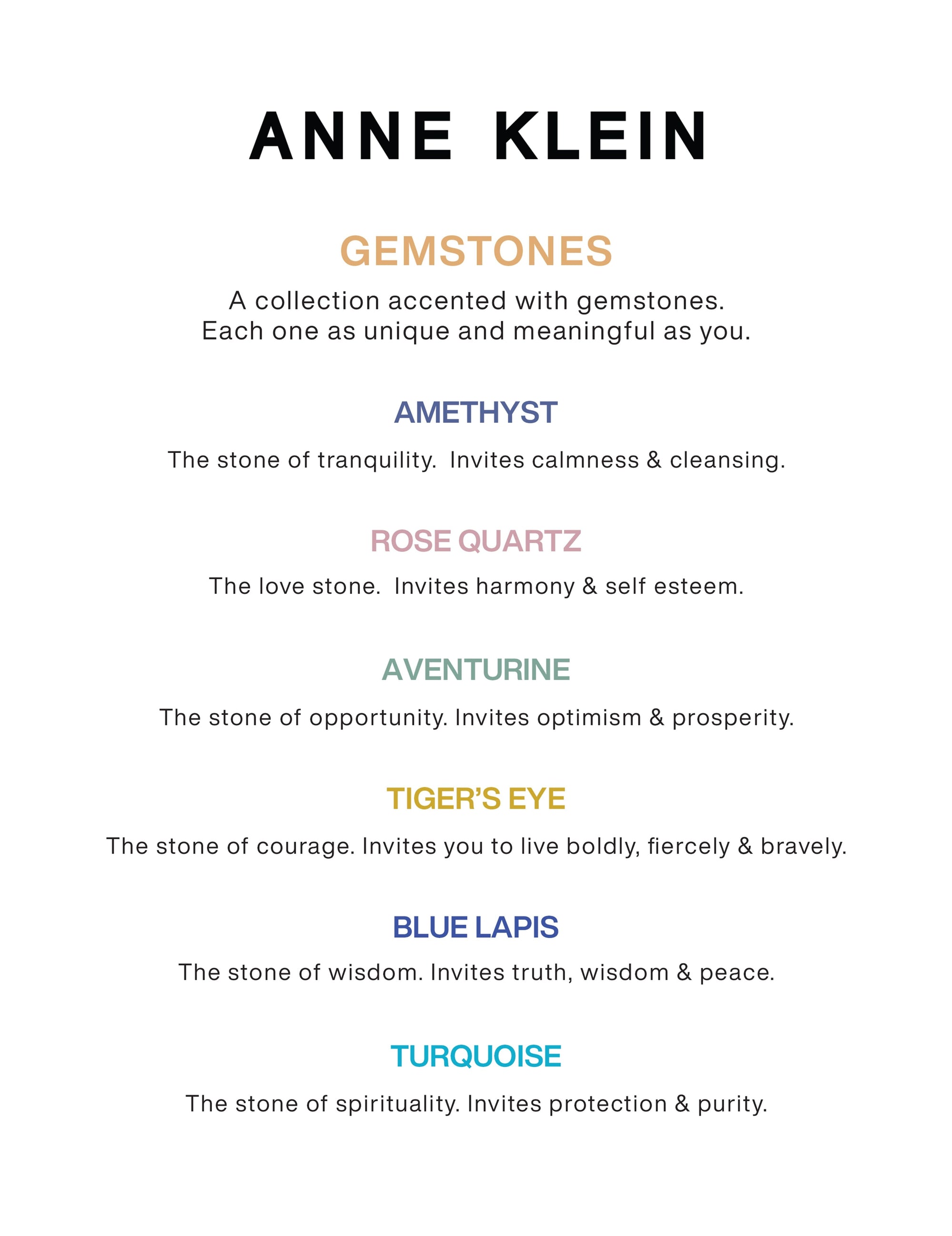 Anne Klein  Gemstone Dial Bracelet Watch