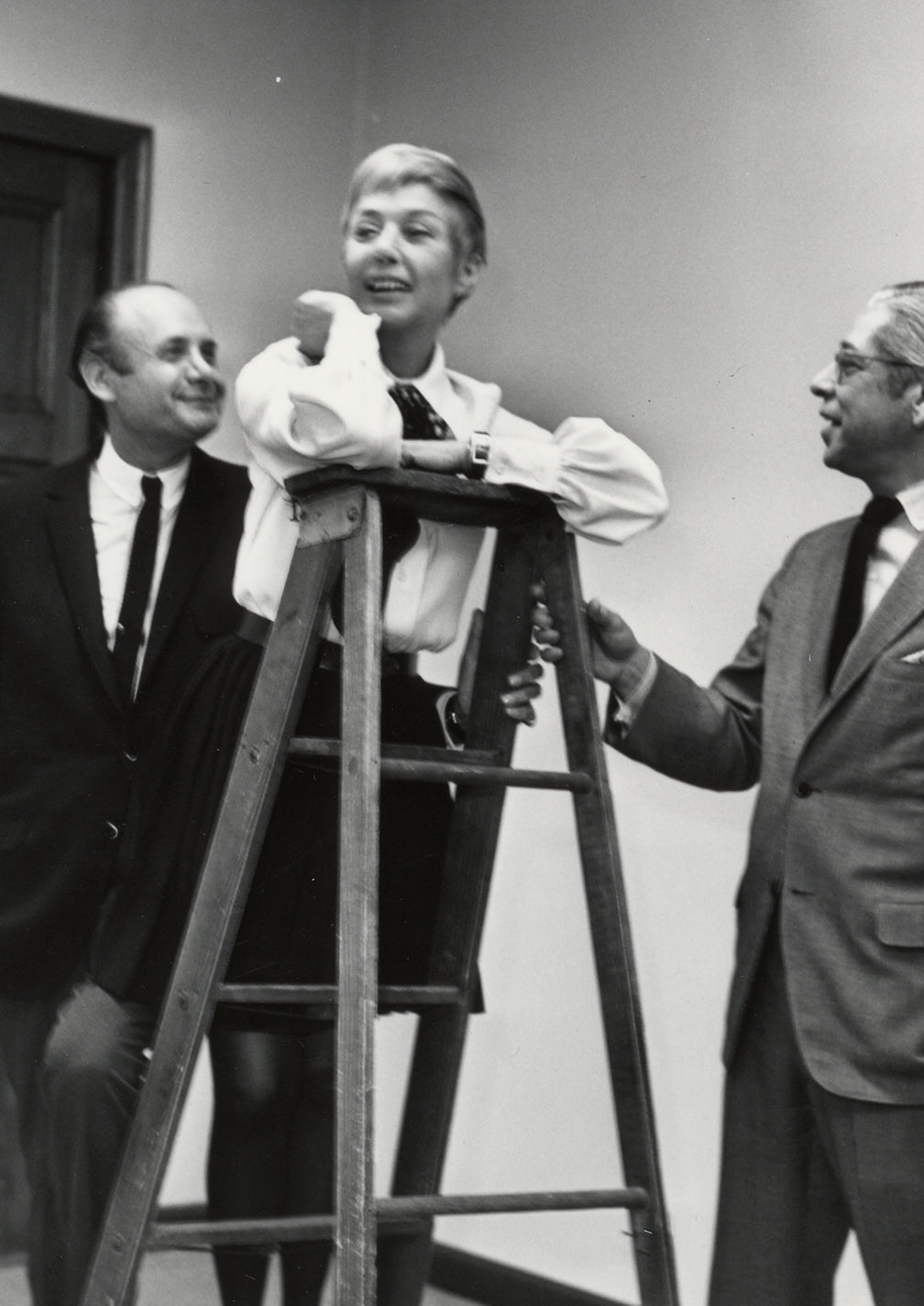 Anne Klein on the ladder 