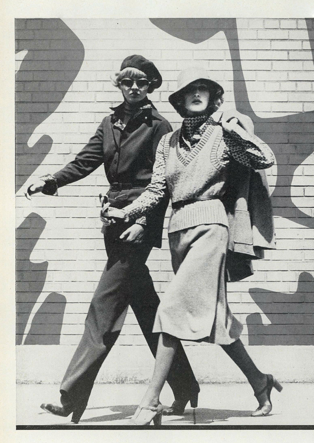 Anne Klein Logo on the wall with models walking