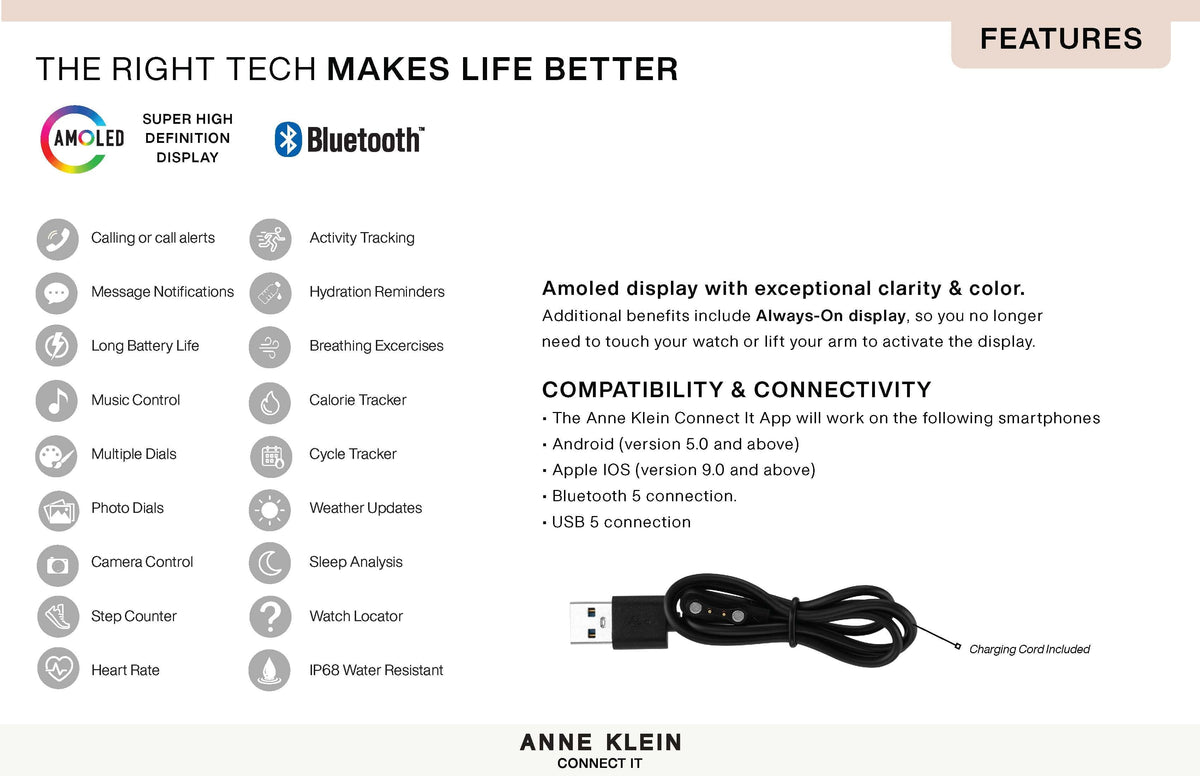 Anne Klein Connect It Illume Smartwatch Set