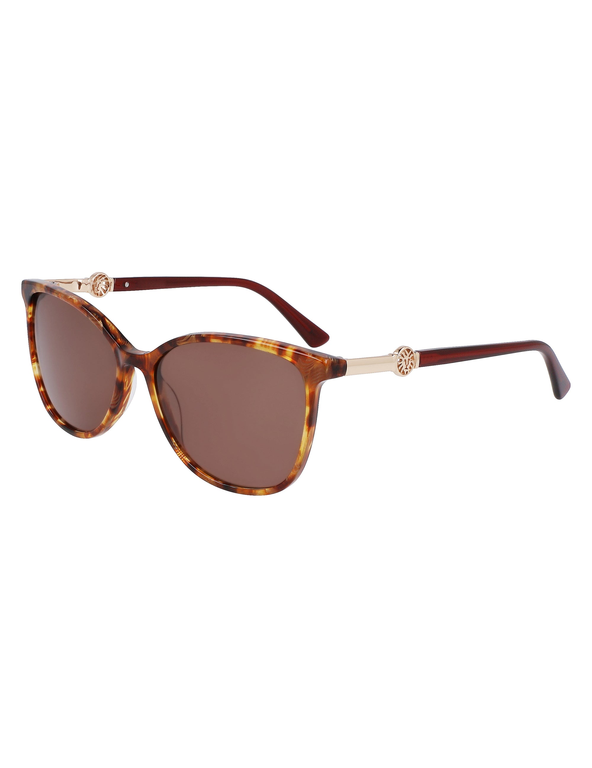 Anne Klein Tortoiseshell Square Leopard Print Sunglasses