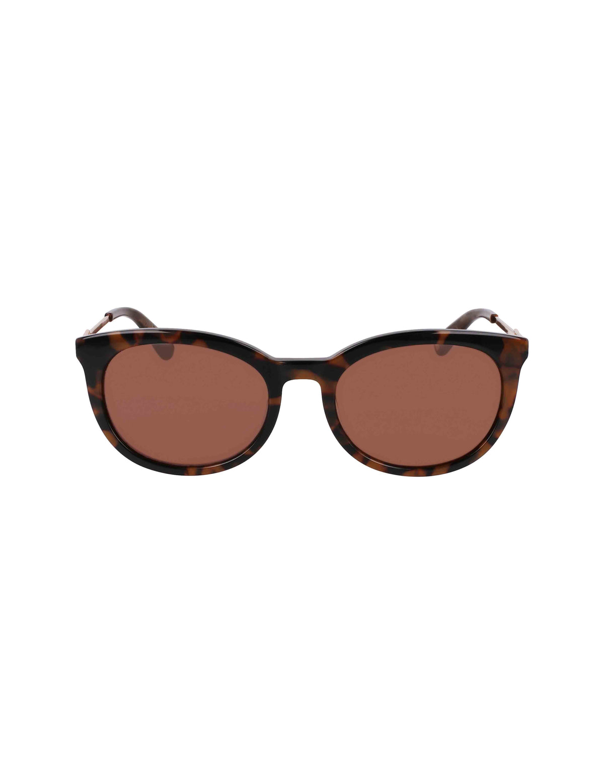Anne Klein MOCHA TORTOISE Vintage Rounded Rectangle Sunglasses