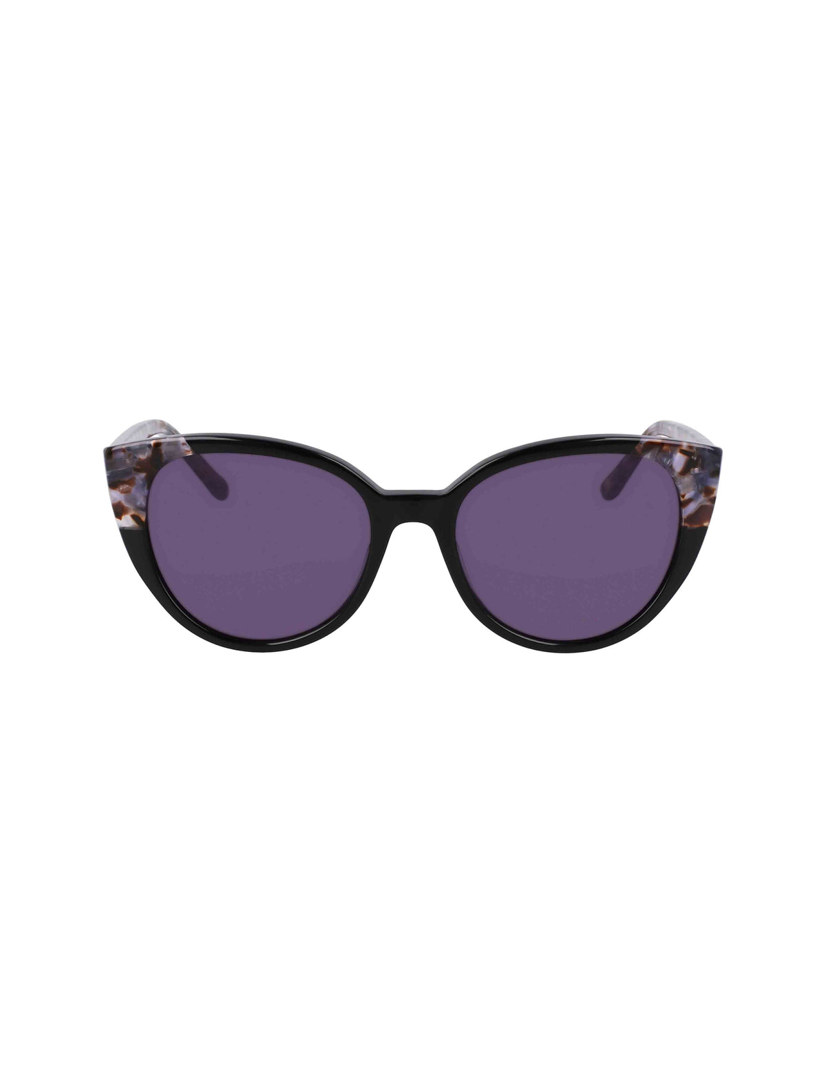 Anne Klein BLACK Uplifting Rounded Cat-eye Sunglasses