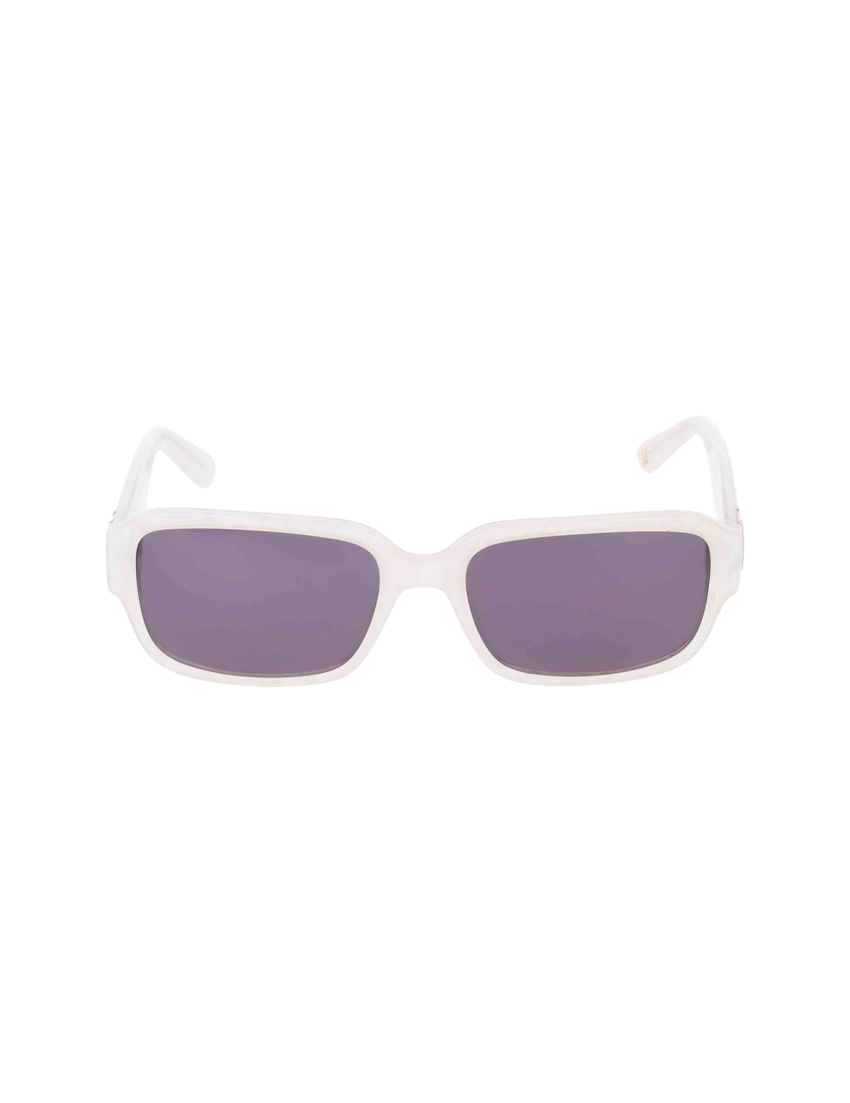 Anne Klein Grey Pearl Narrow Rectangle Marbleized Sunglasses