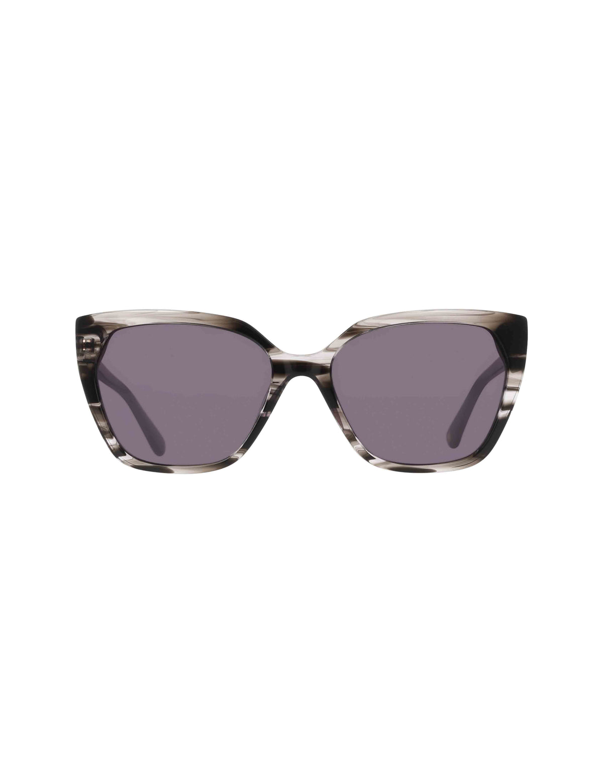 Anne Klein Grey Cat-Eye Horn Colored Sunglasses