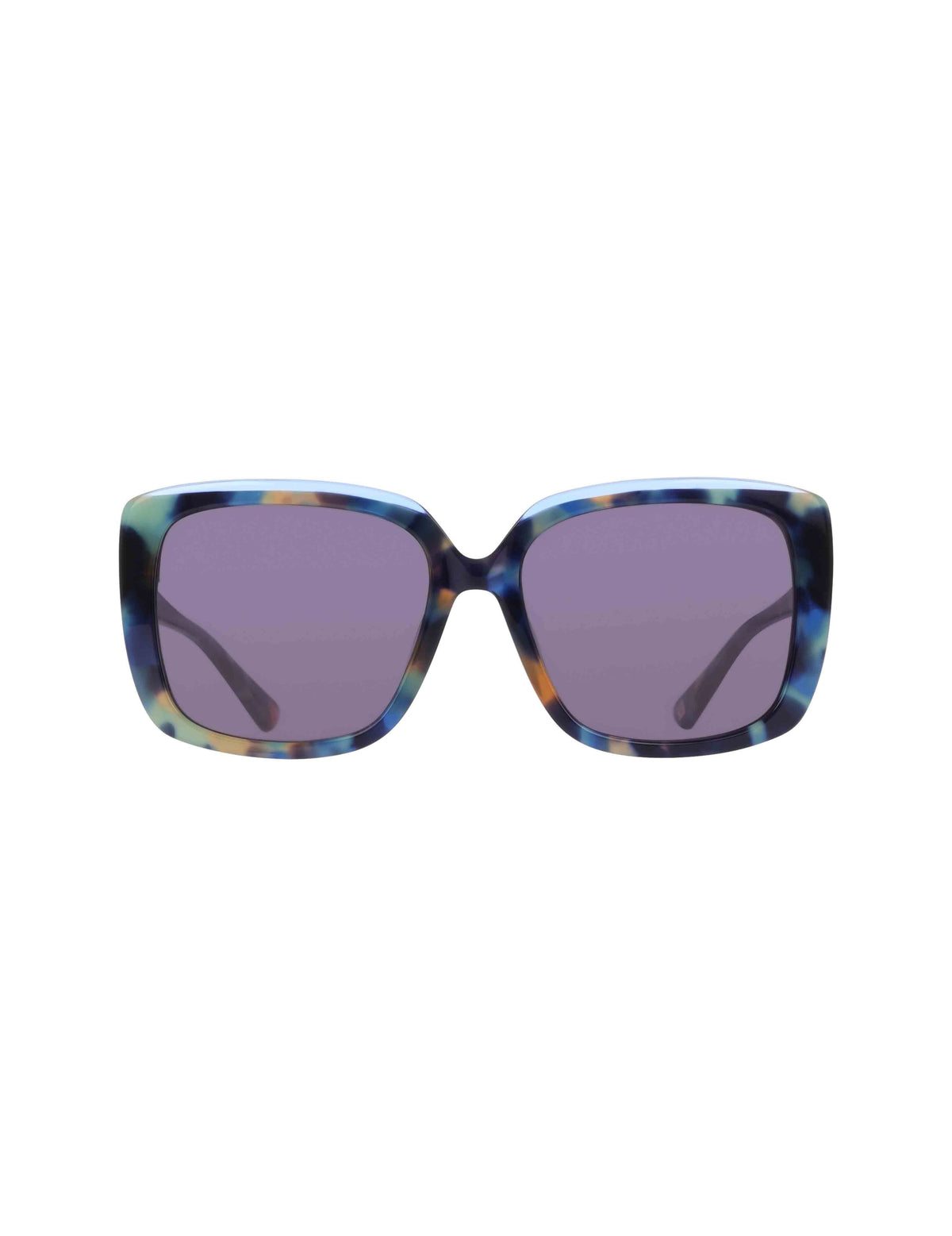Anne Klein Navy Tortoise Oversized Square Tortoise Sunglasses