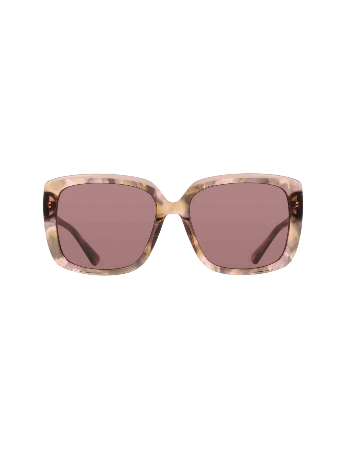 Anne Klein Rose Oversized Square Tortoise Sunglasses