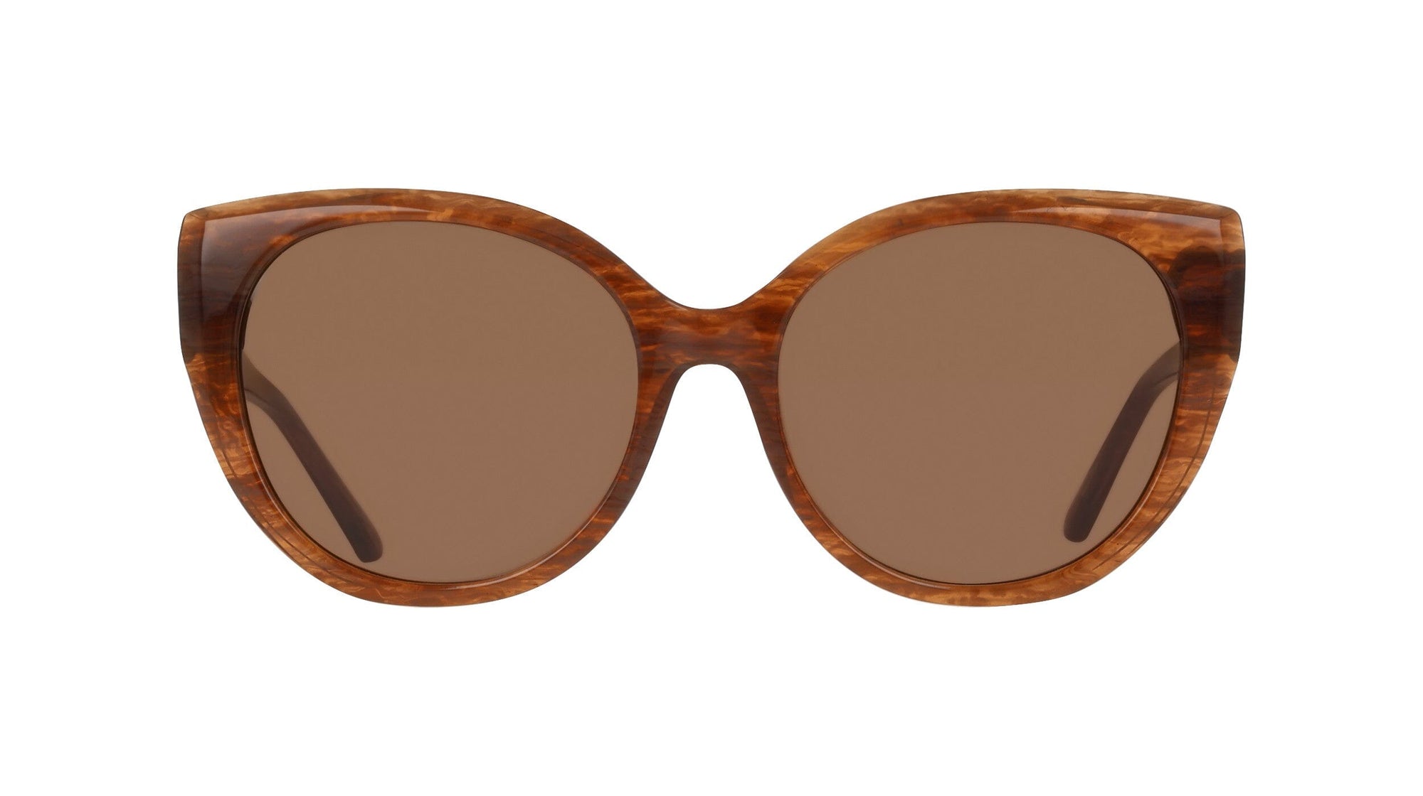 Anne Klein MOCHA Cat-Eye Marbleized Sunglasses