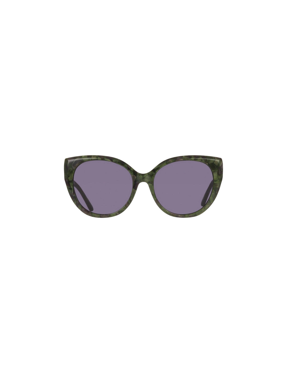 Anne Klein OLIVE MARBLE Cat-Eye Marbleized Sunglasses
