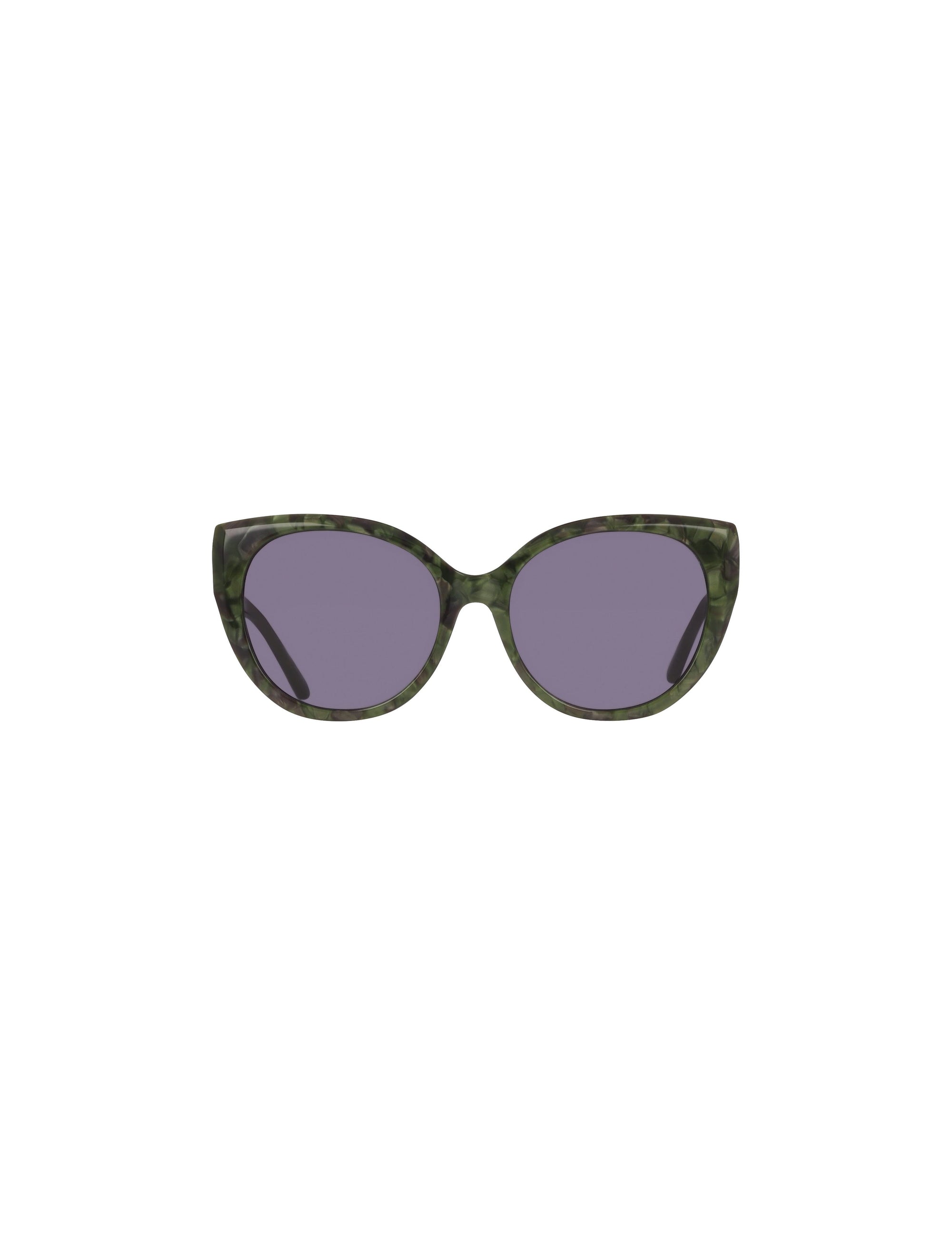 Anne Klein OLIVE MARBLE Cat-Eye Marbleized Sunglasses
