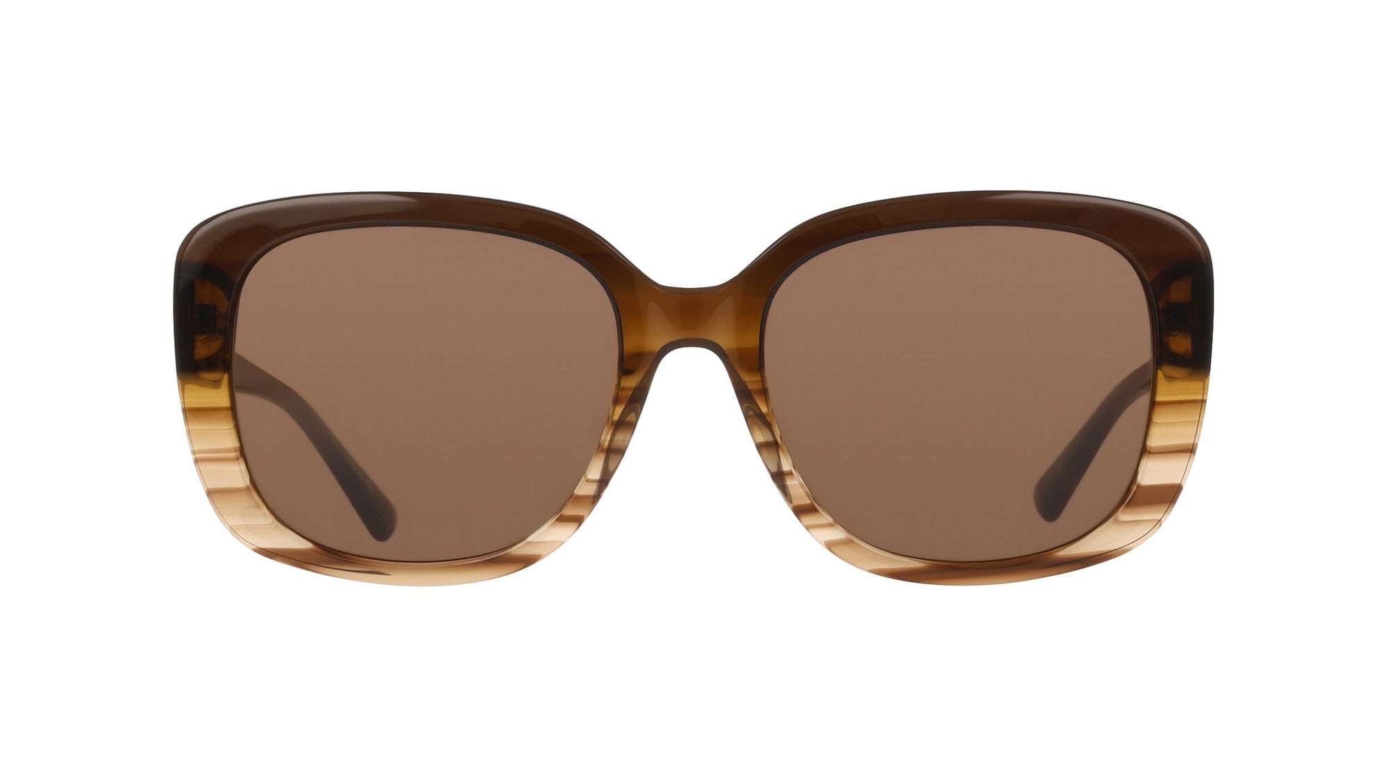 Anne Klein MOCHA GRADIENT Oversized Square Frame Gradient Lens Sunglasses