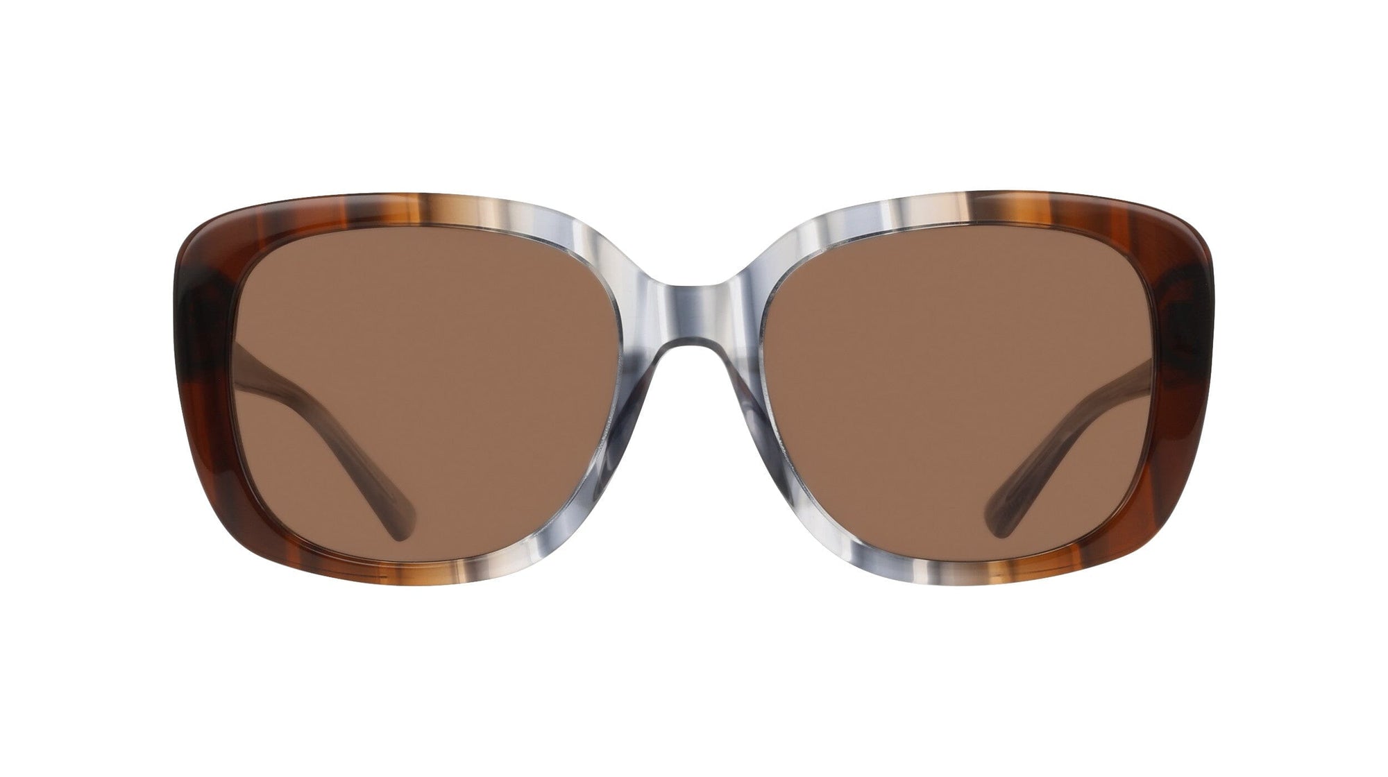 Anne Klein BLUE GRADIENT Oversized Square Frame Gradient Lens Sunglasses