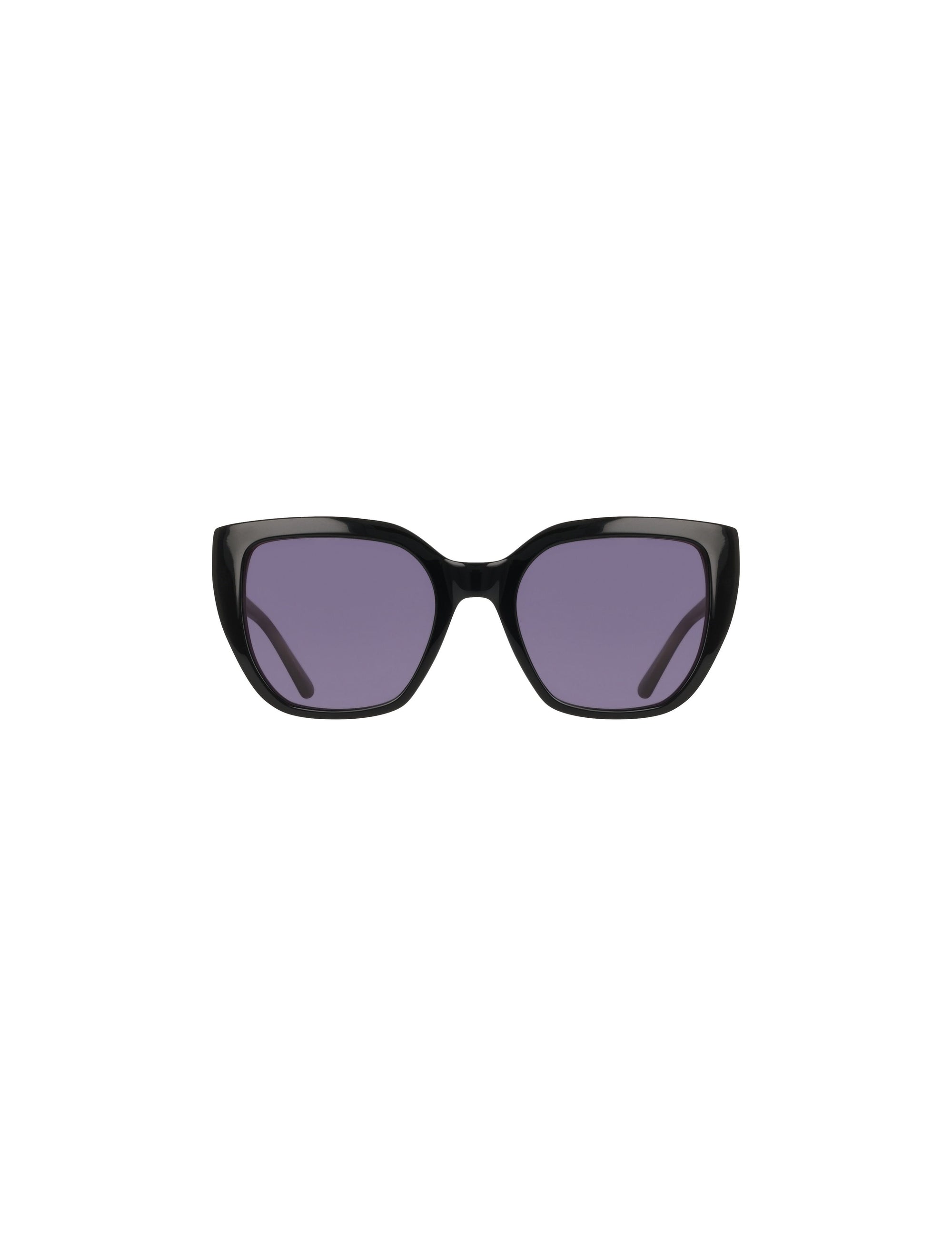 Anne Klein BLACK IVORY Square Acetate Sunglasses with Uplifting Frame