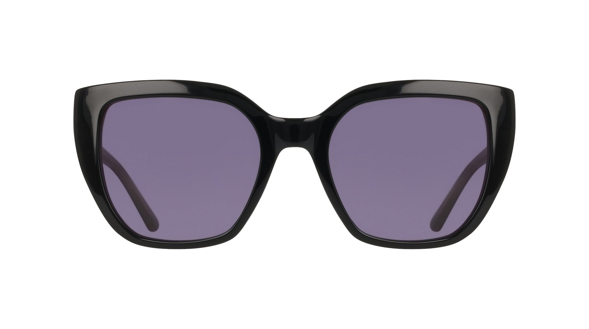 Anne Klein BLACK IVORY Square Acetate Sunglasses with Uplifting Frame