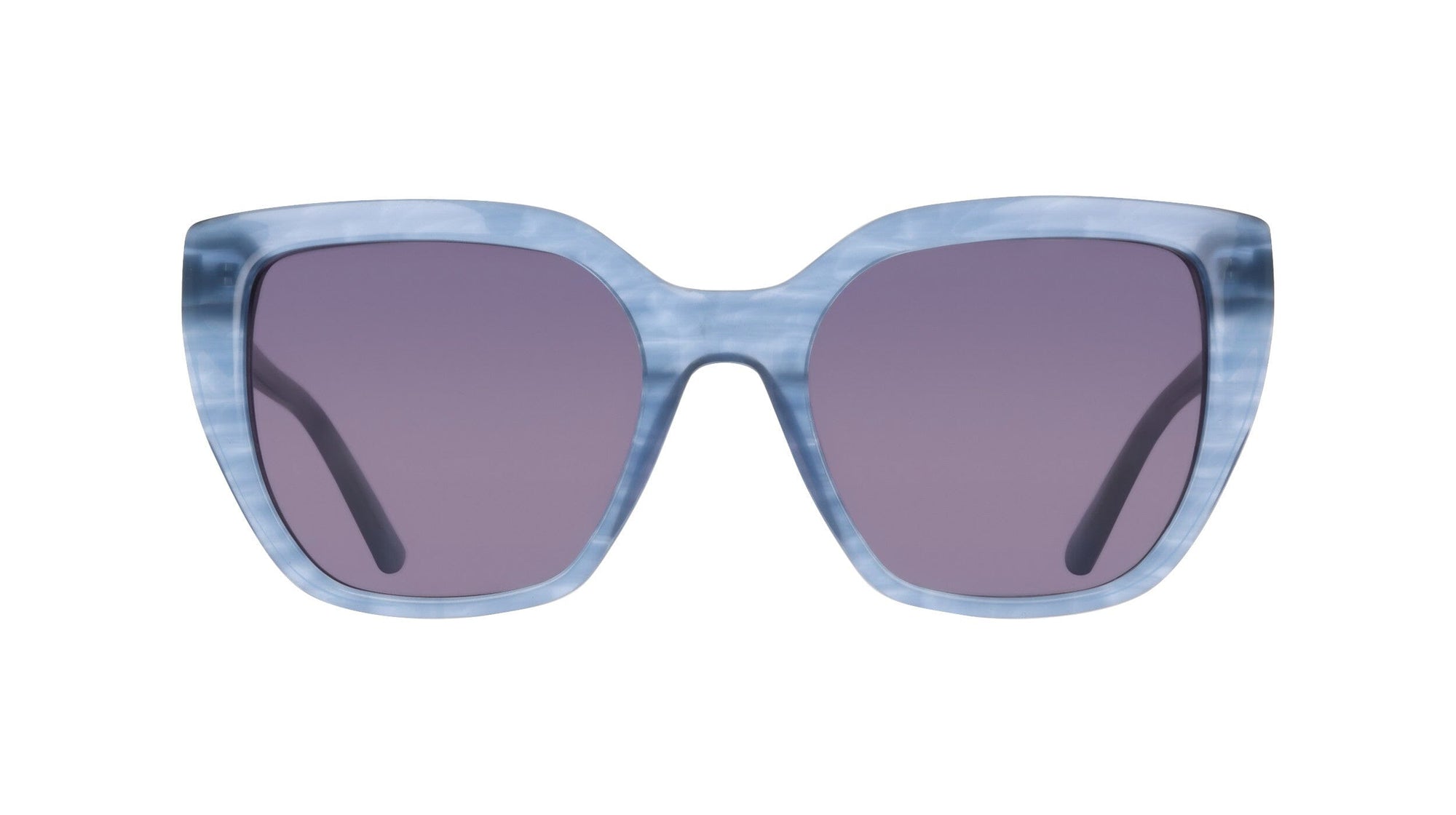 Anne Klein STEEL BLUE Square Acetate Sunglasses with Uplifting Frame