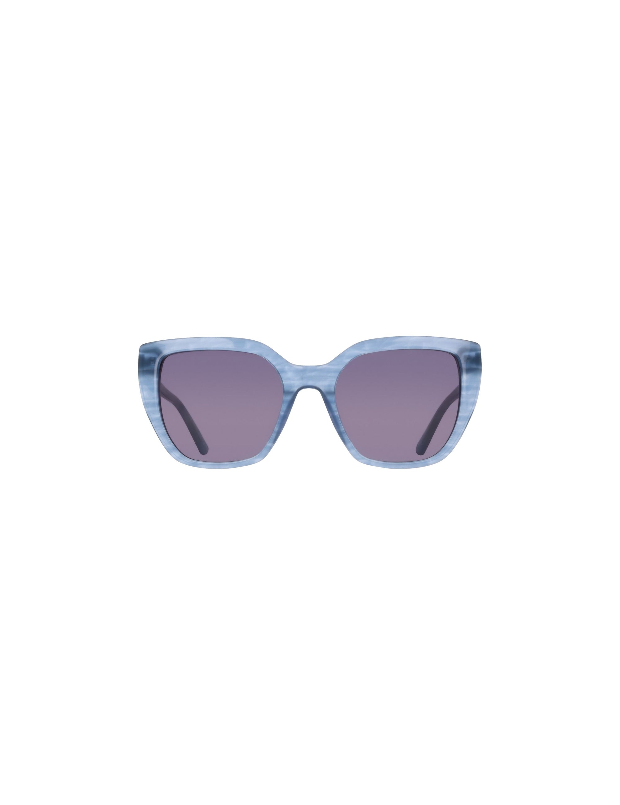 Anne Klein STEEL BLUE Square Acetate Sunglasses with Uplifting Frame
