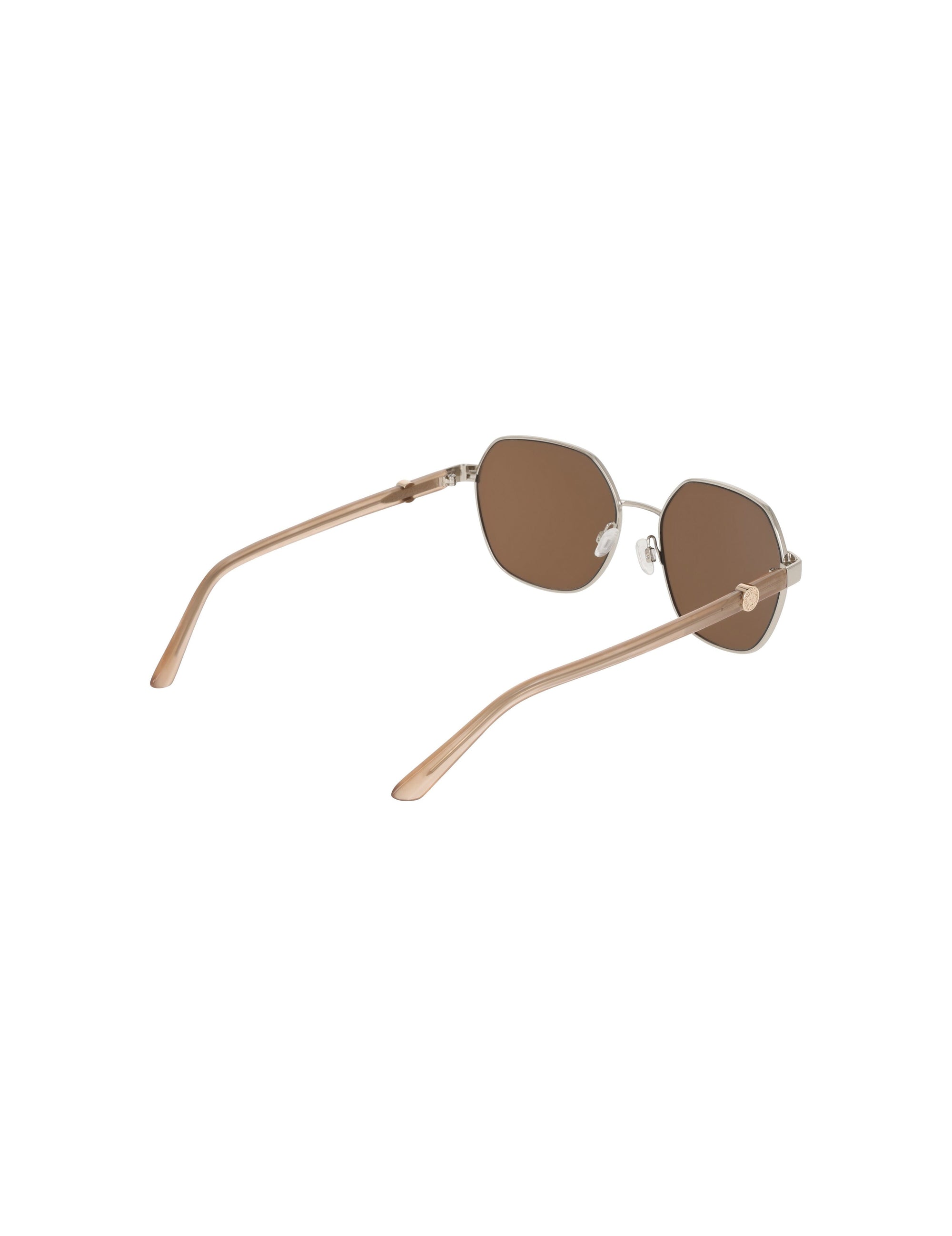 Anne Klein Two-Tone Square Metal Frame Sunglasses