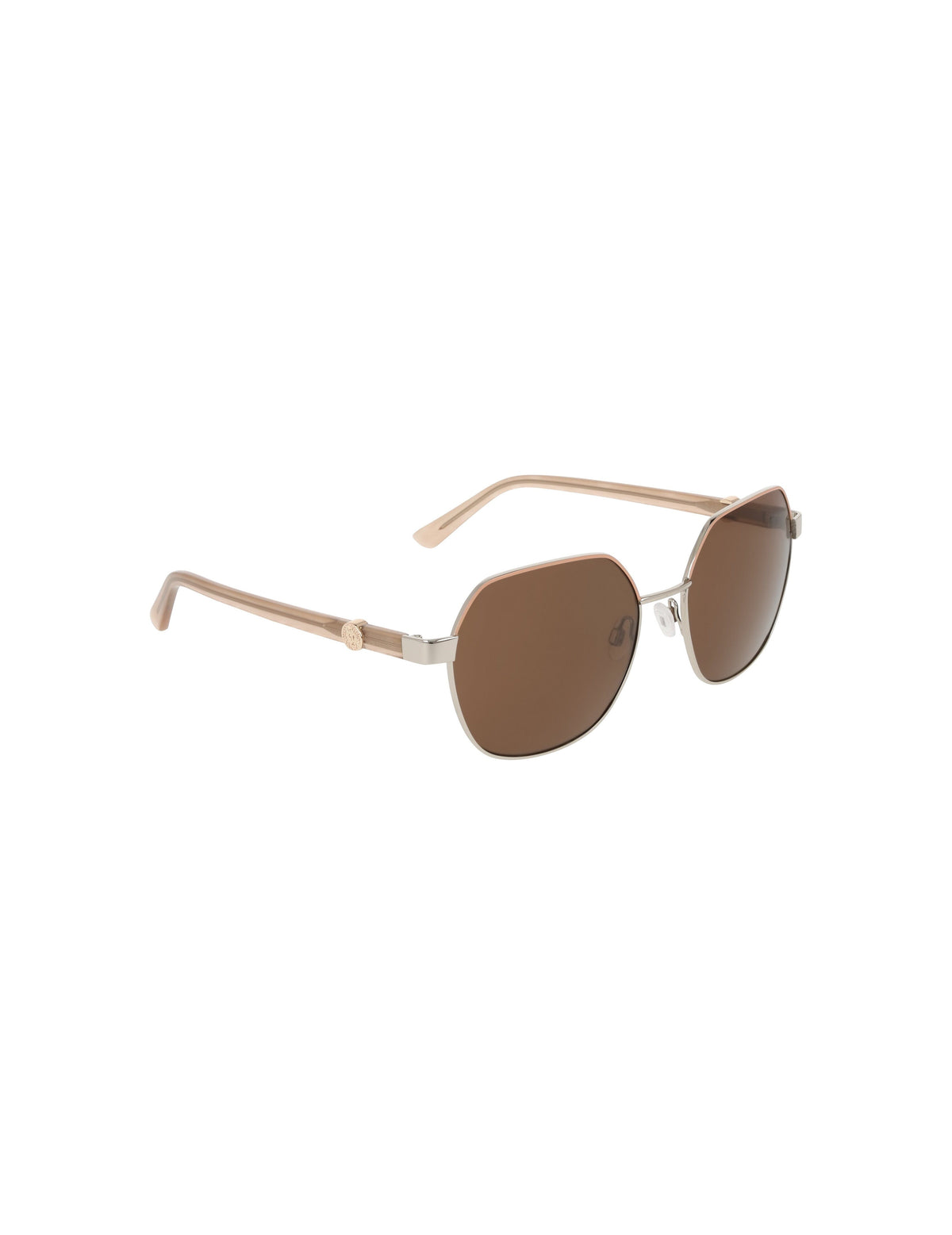 Anne Klein Two-Tone Square Metal Frame Sunglasses