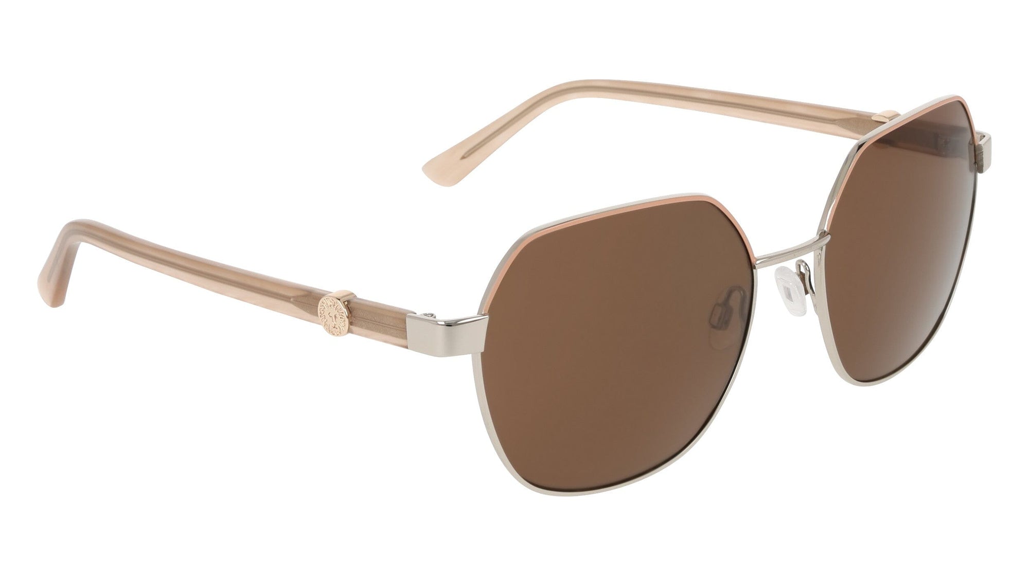 Anne Klein Two-Tone Square Metal Frame Sunglasses