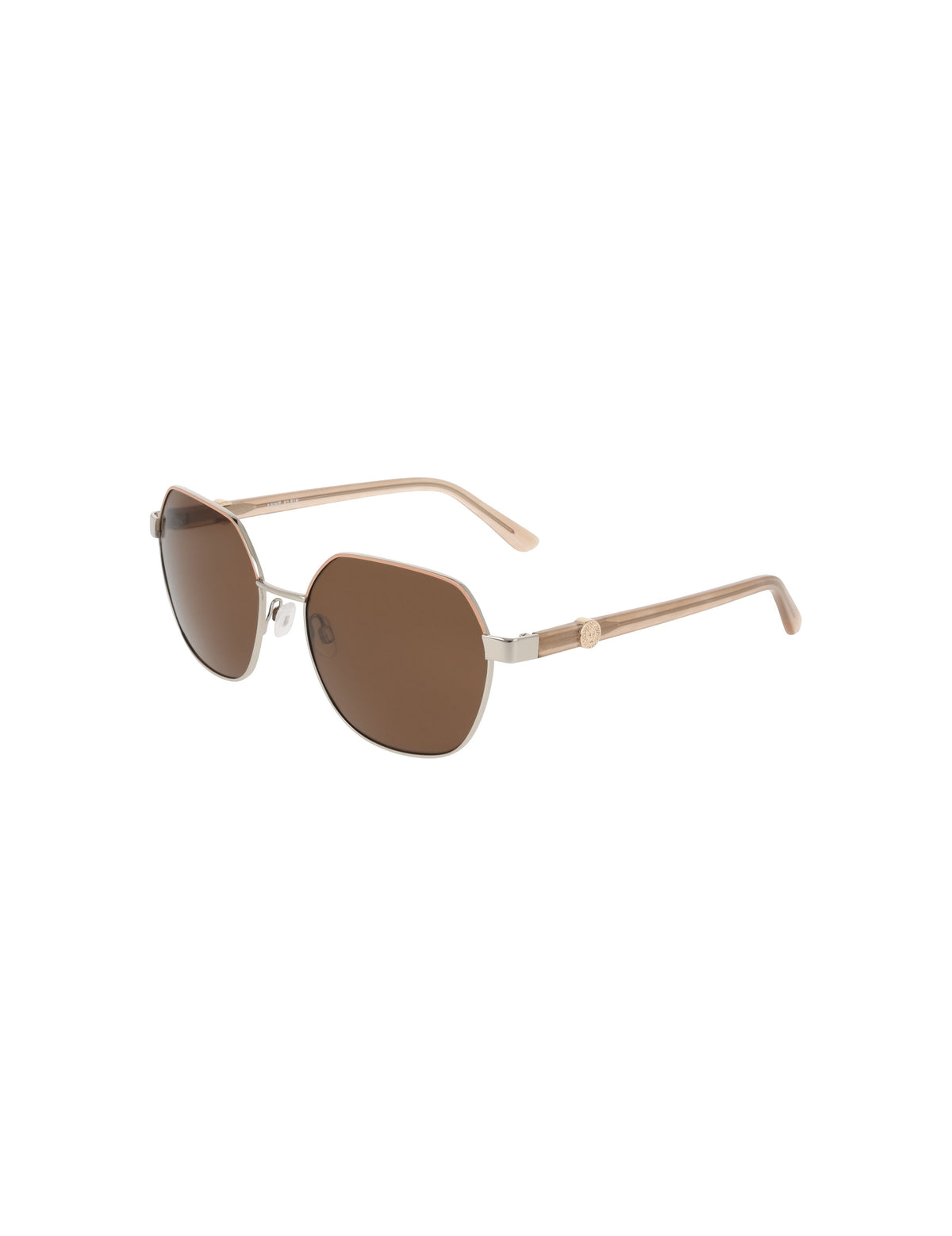 Anne Klein Two-Tone Square Metal Frame Sunglasses