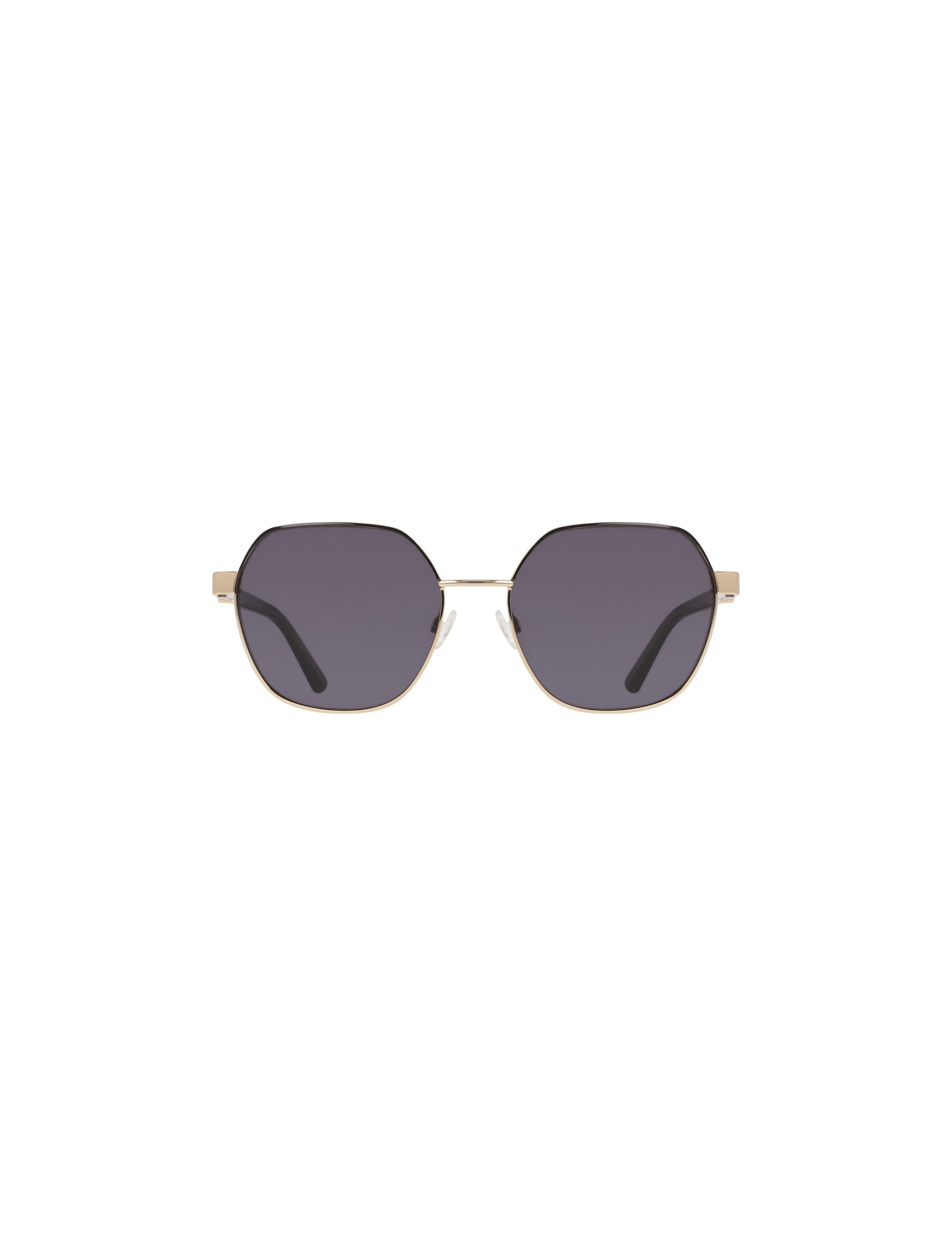 Anne Klein GOLD Two-Tone Square Metal Frame Sunglasses