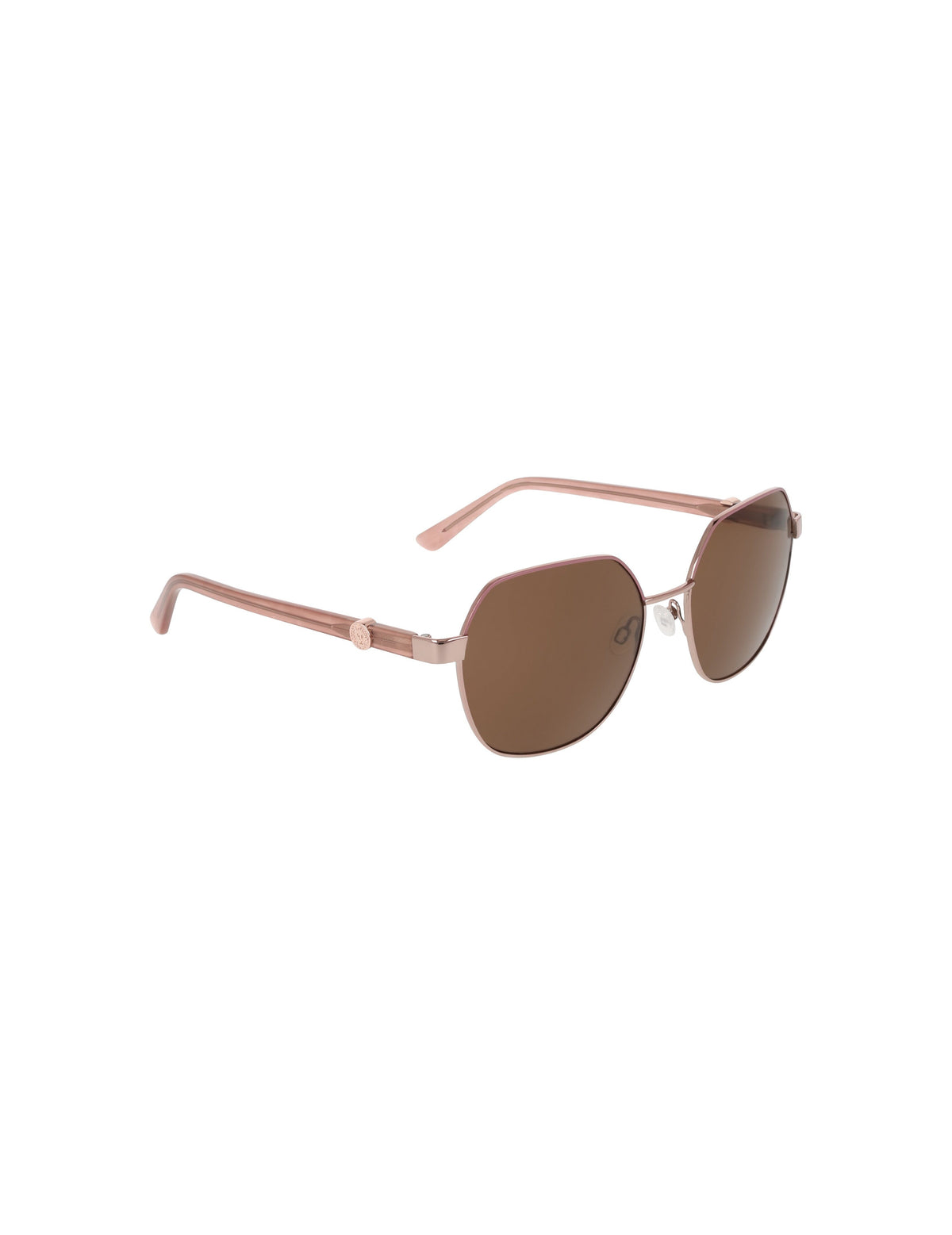 Anne Klein Two-Tone Square Metal Frame Sunglasses