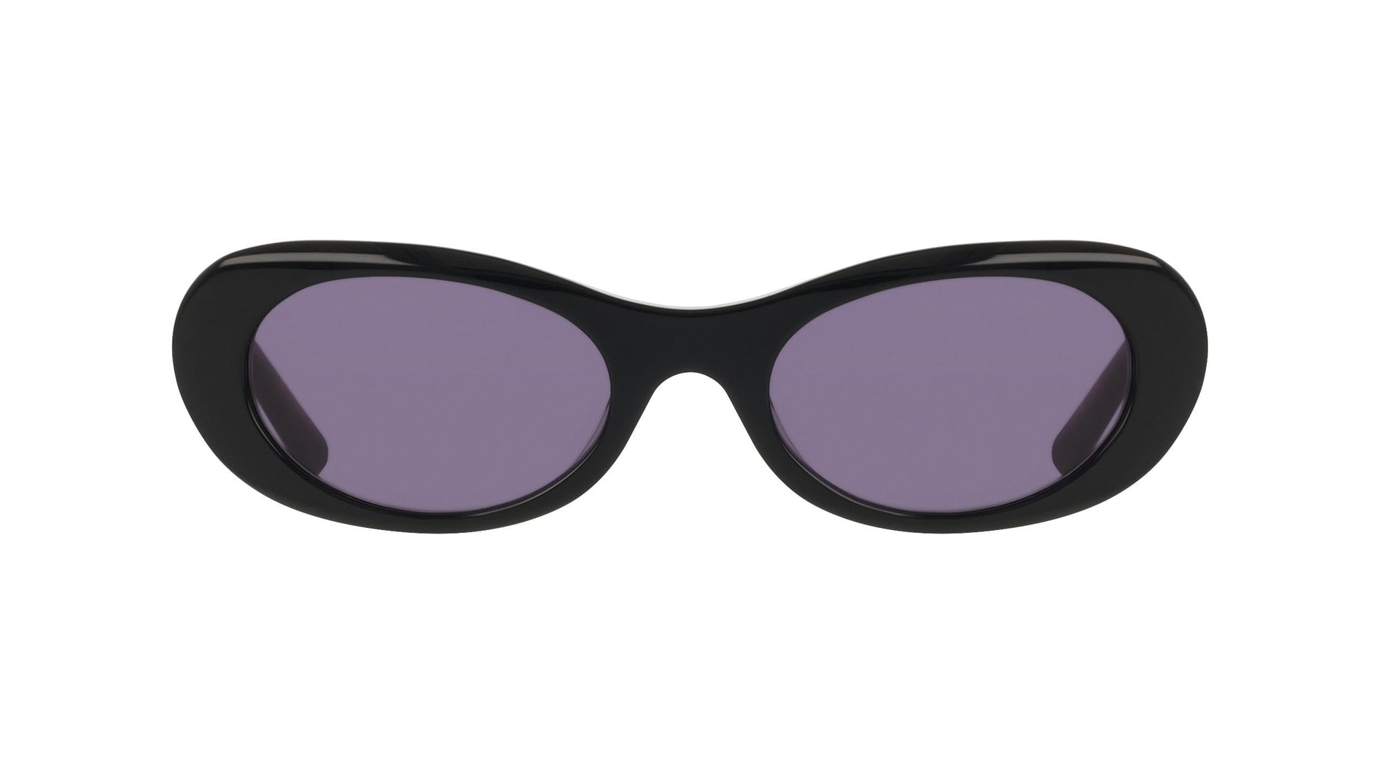 Anne Klein BLACK Modern Oval Frame Sunglasses