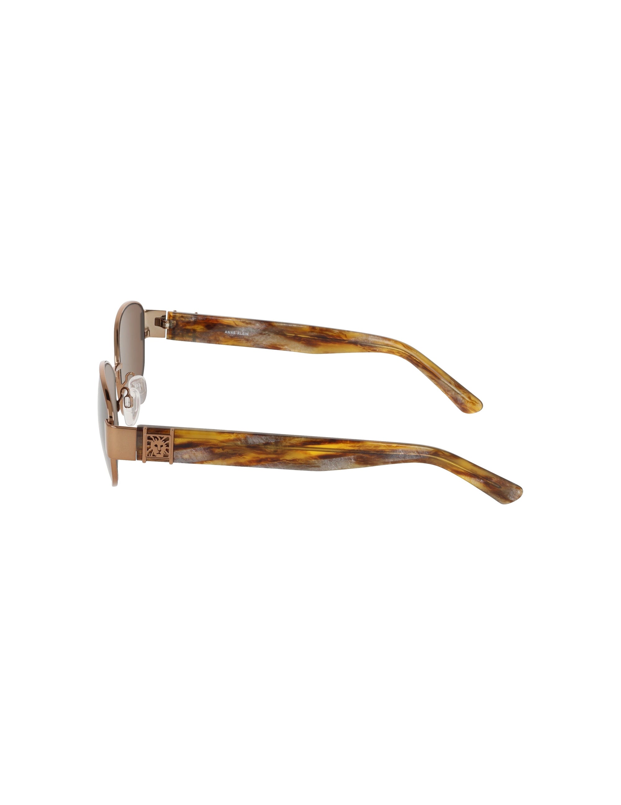 Anne Klein Oval Metal Frame Sunglasses