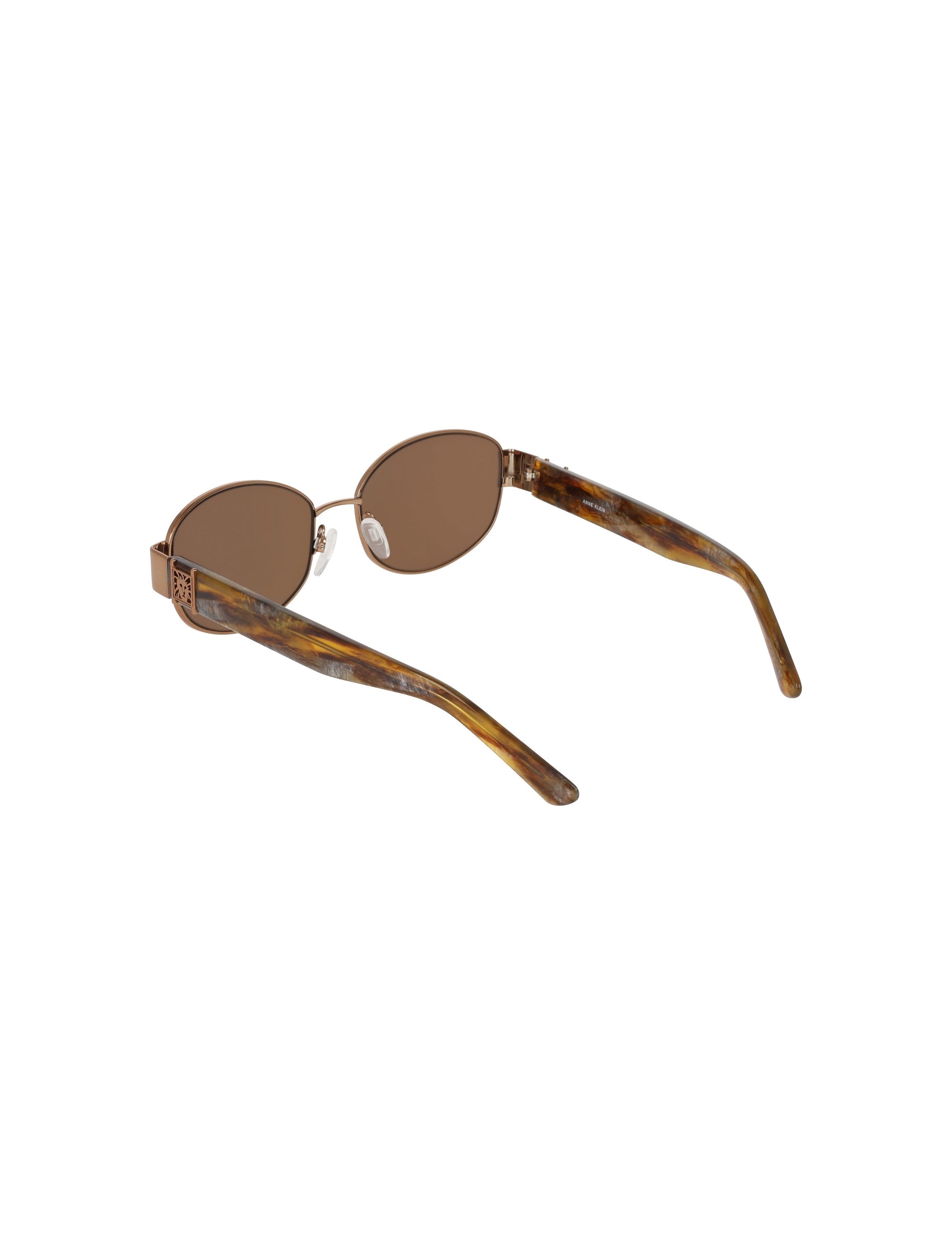 Anne Klein Oval Metal Frame Sunglasses