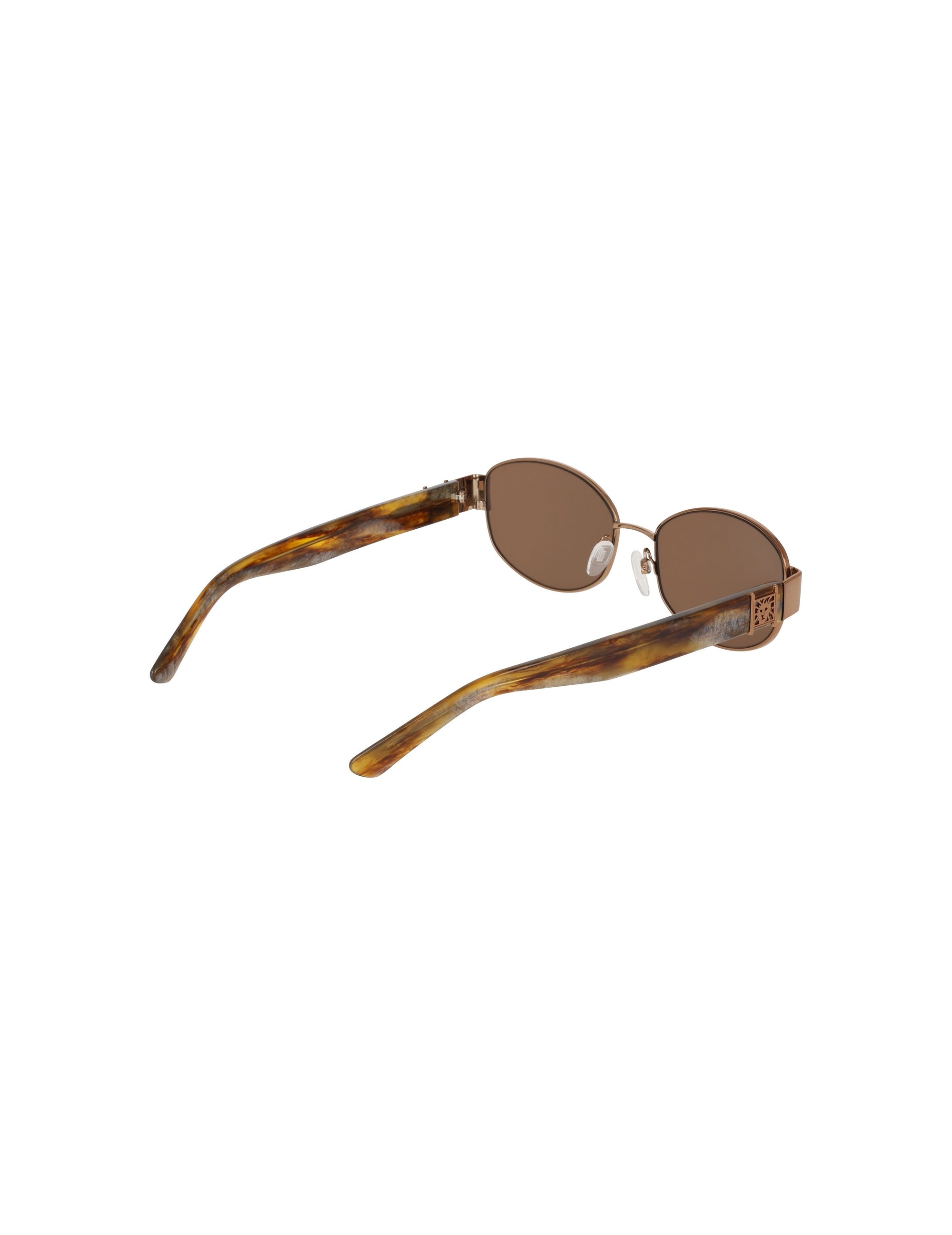 Anne Klein Oval Metal Frame Sunglasses