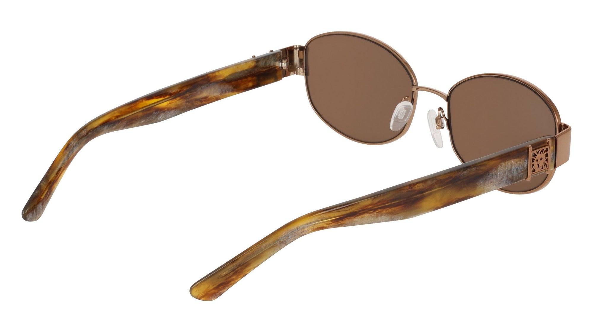 Anne Klein Oval Metal Frame Sunglasses