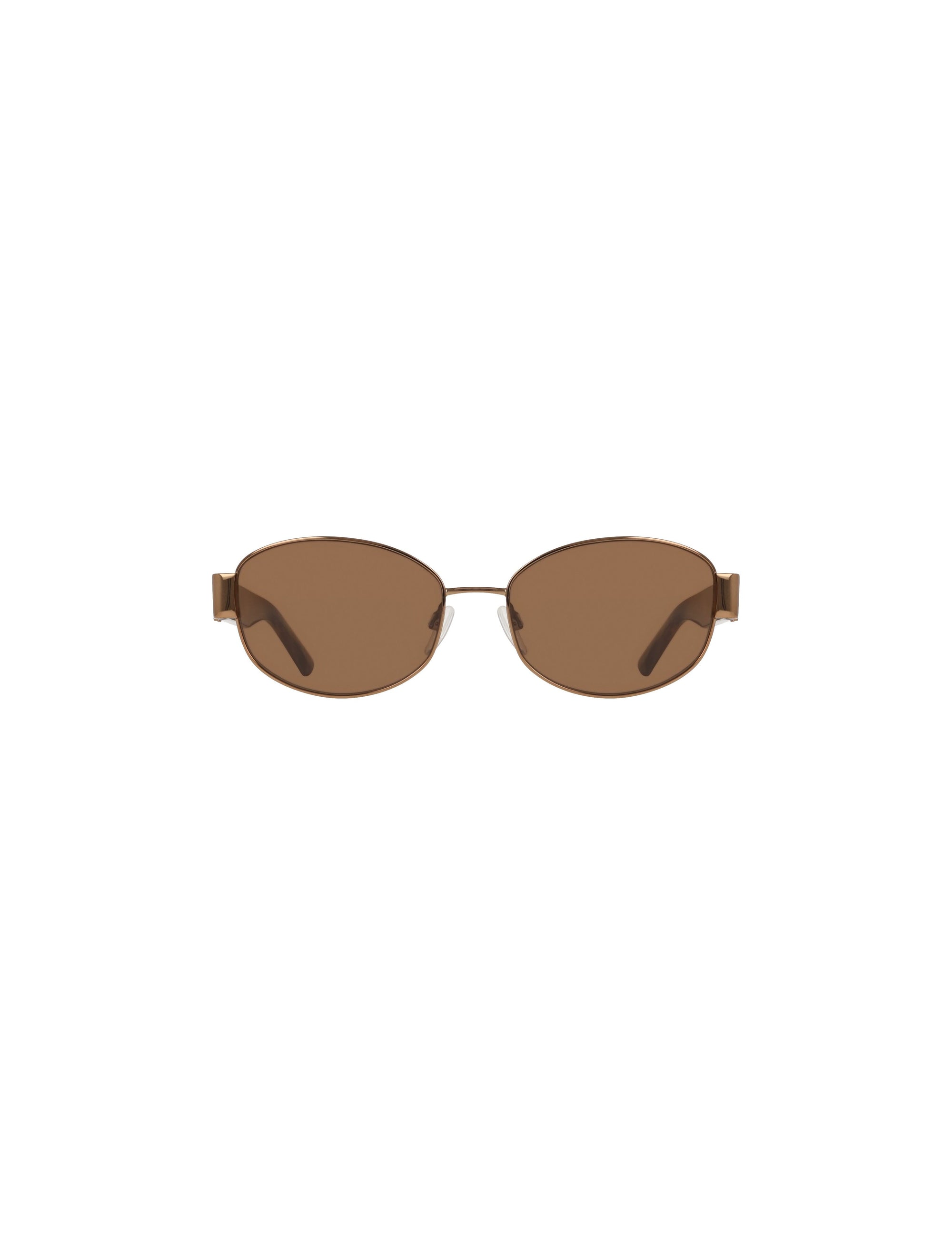 Anne Klein Oval Metal Frame Sunglasses