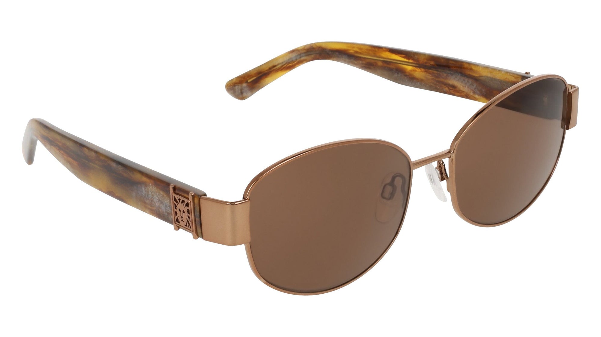 Anne Klein Oval Metal Frame Sunglasses