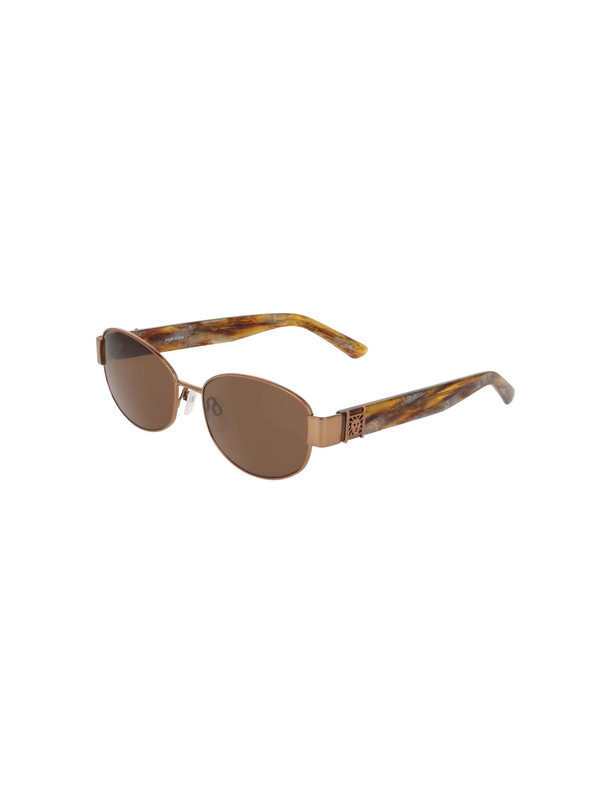 Anne Klein Oval Metal Frame Sunglasses