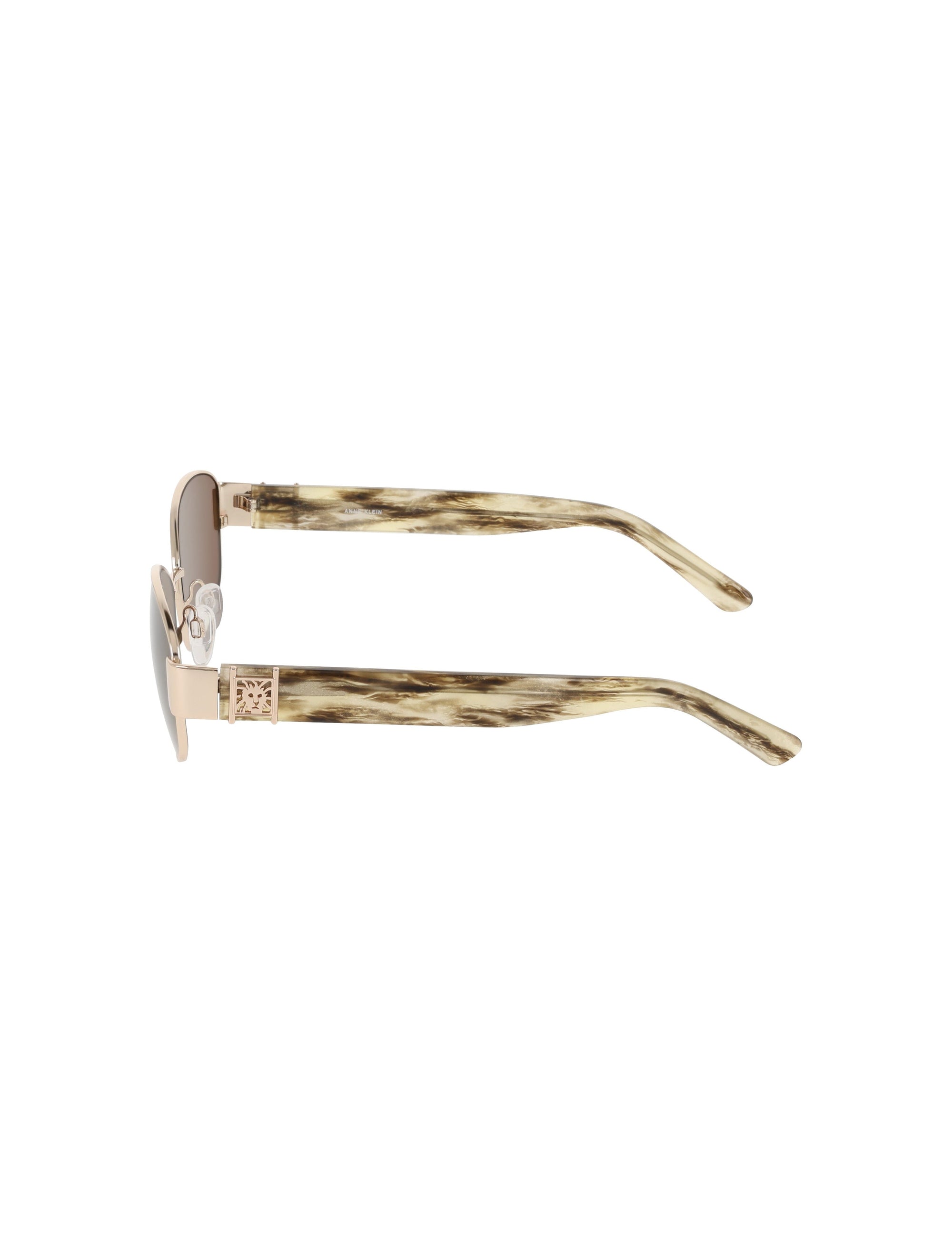 Anne Klein Oval Metal Frame Sunglasses