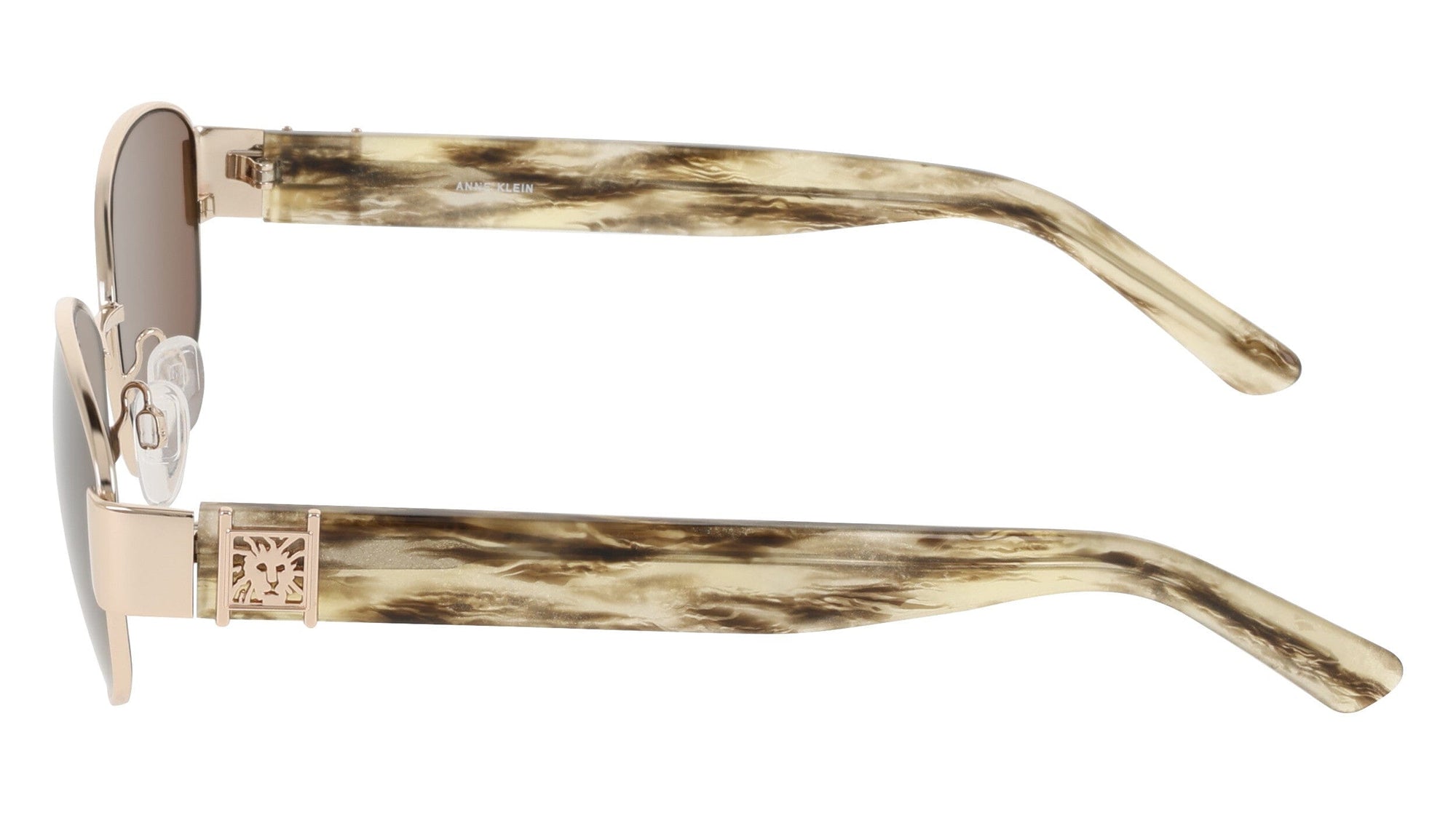 Anne Klein Oval Metal Frame Sunglasses