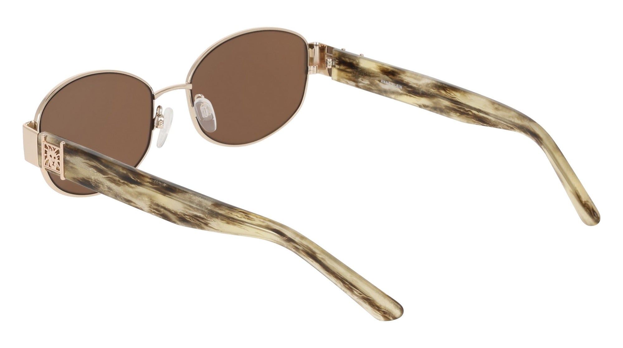 Anne Klein Oval Metal Frame Sunglasses