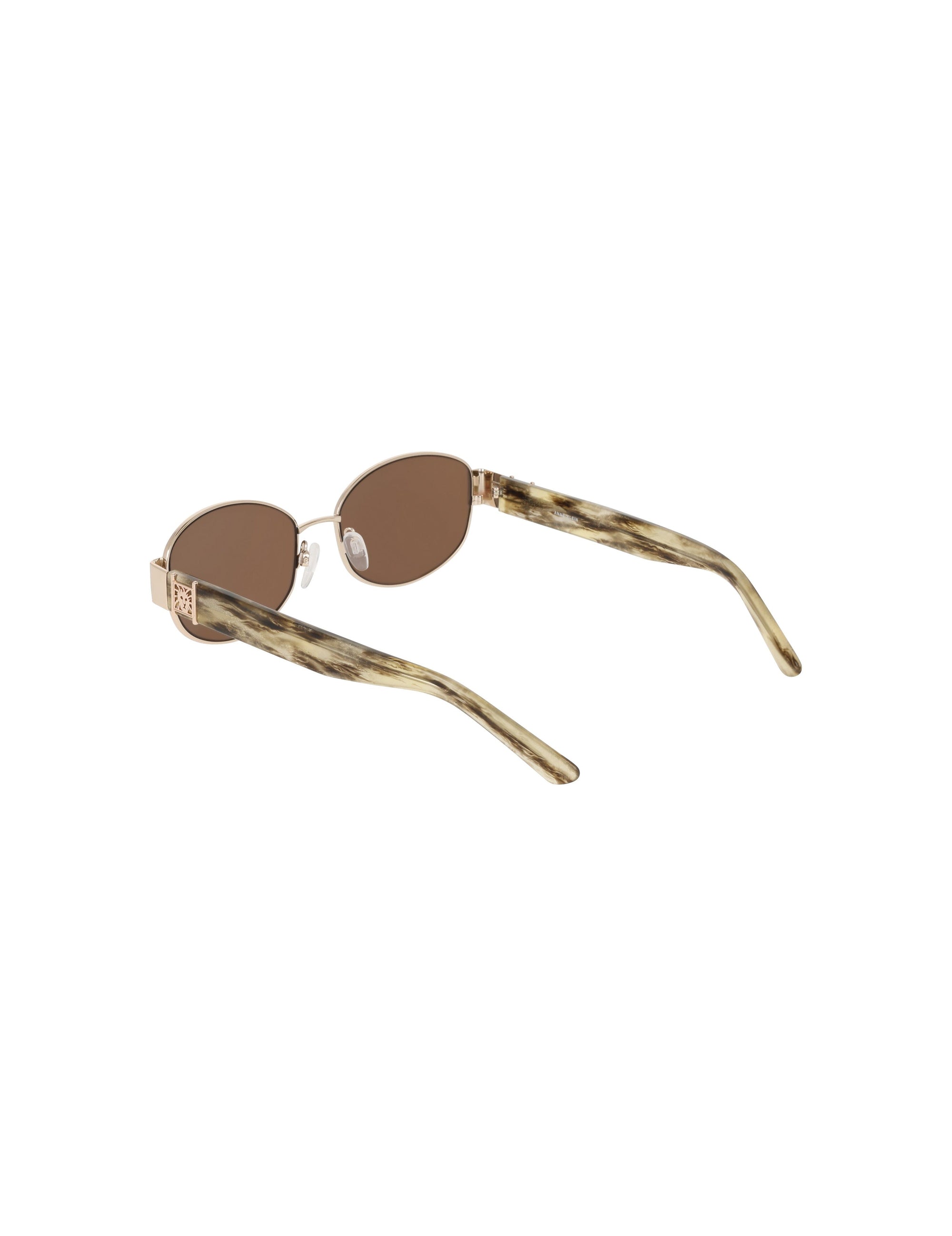 Anne Klein Oval Metal Frame Sunglasses